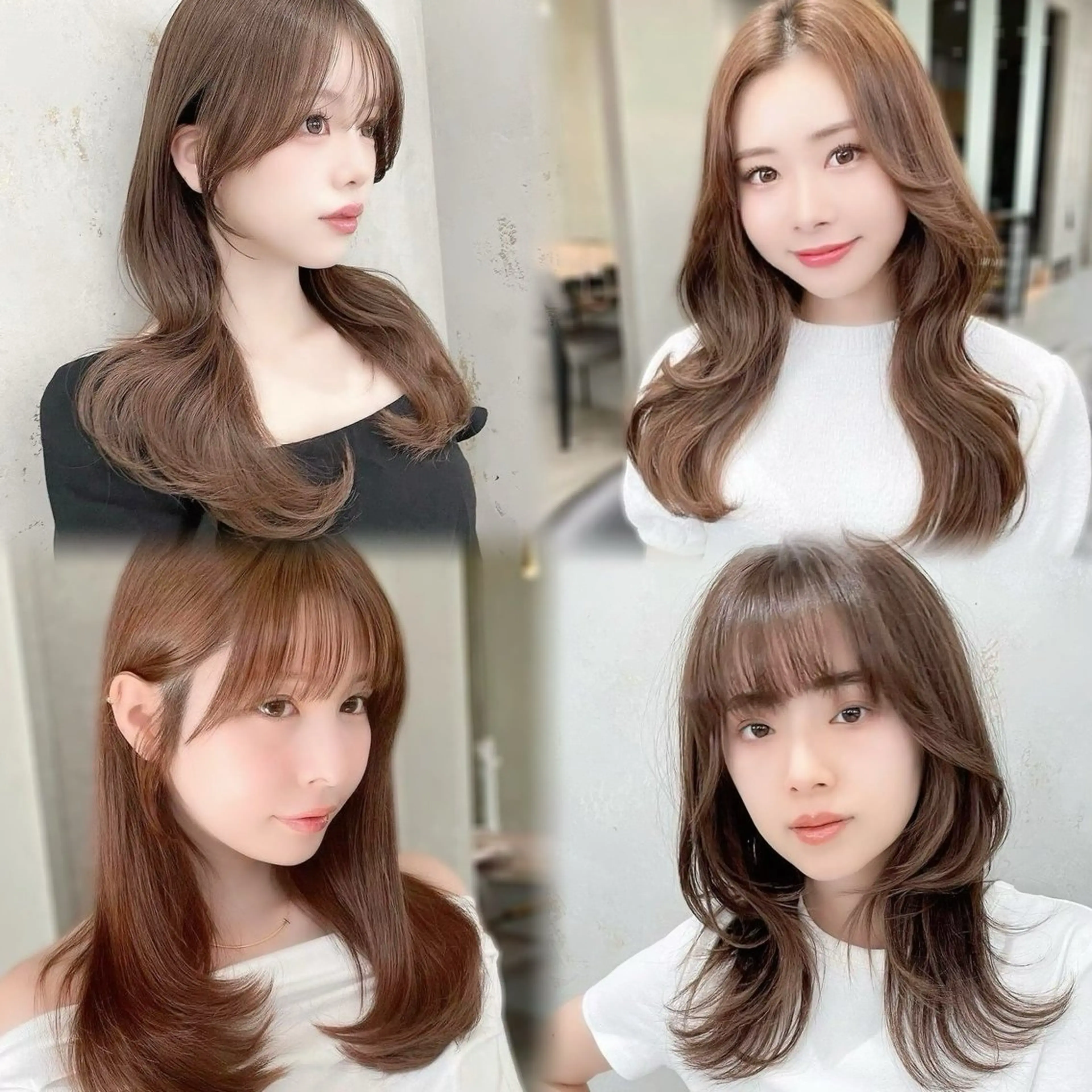 ロング くびれヘア 顔周りカット 韓国風ヘア レイヤーカット サイドバング カット ヘアカラー 韓国ヘア/レイヤー/ 前髪/髪質改善/石川のヘアスタイル