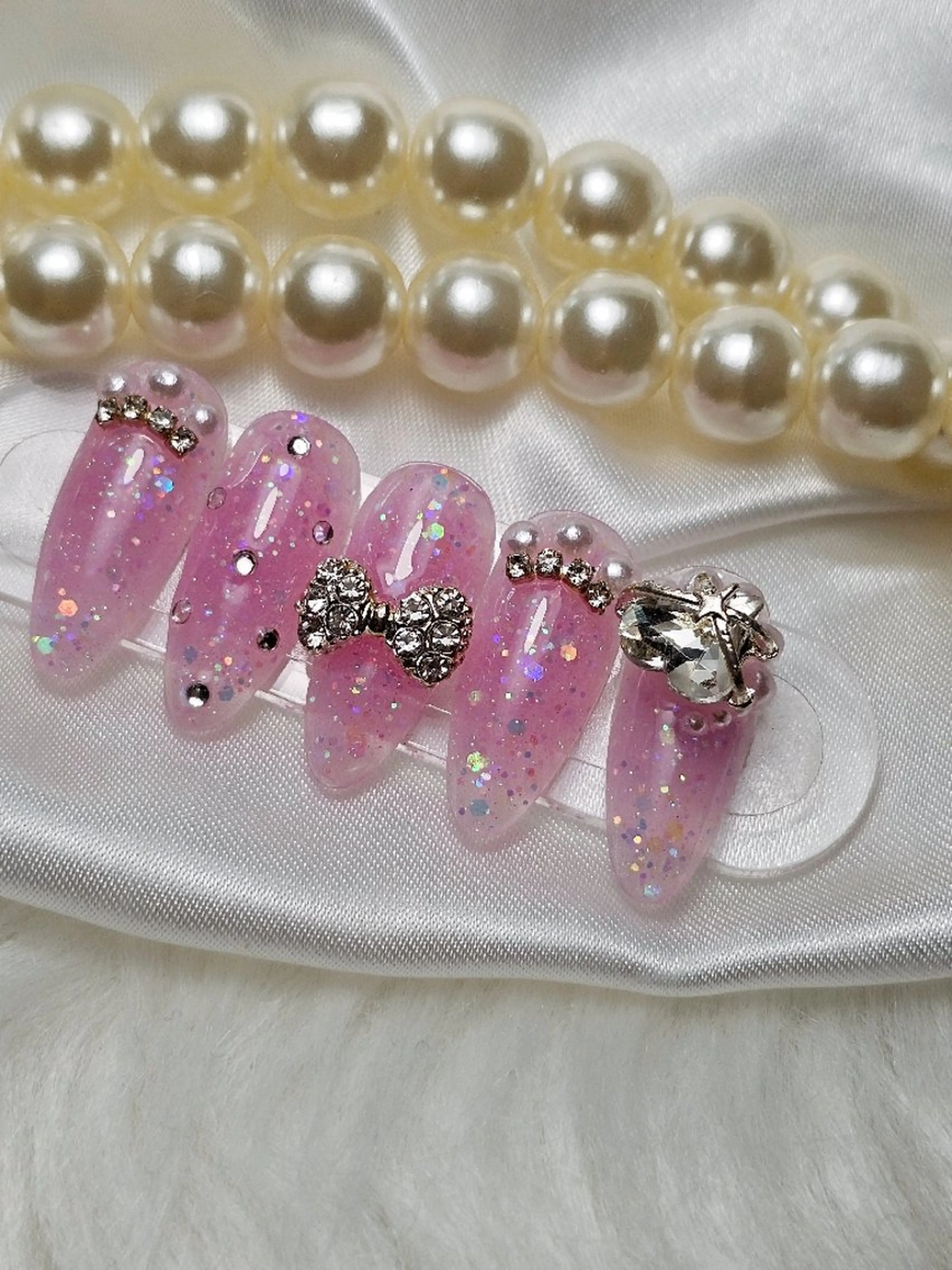 ネイル ホログラムネイル ラメ(グリッター) スカルプネイル Ra: Nail   라: 네일のネイルデザイン