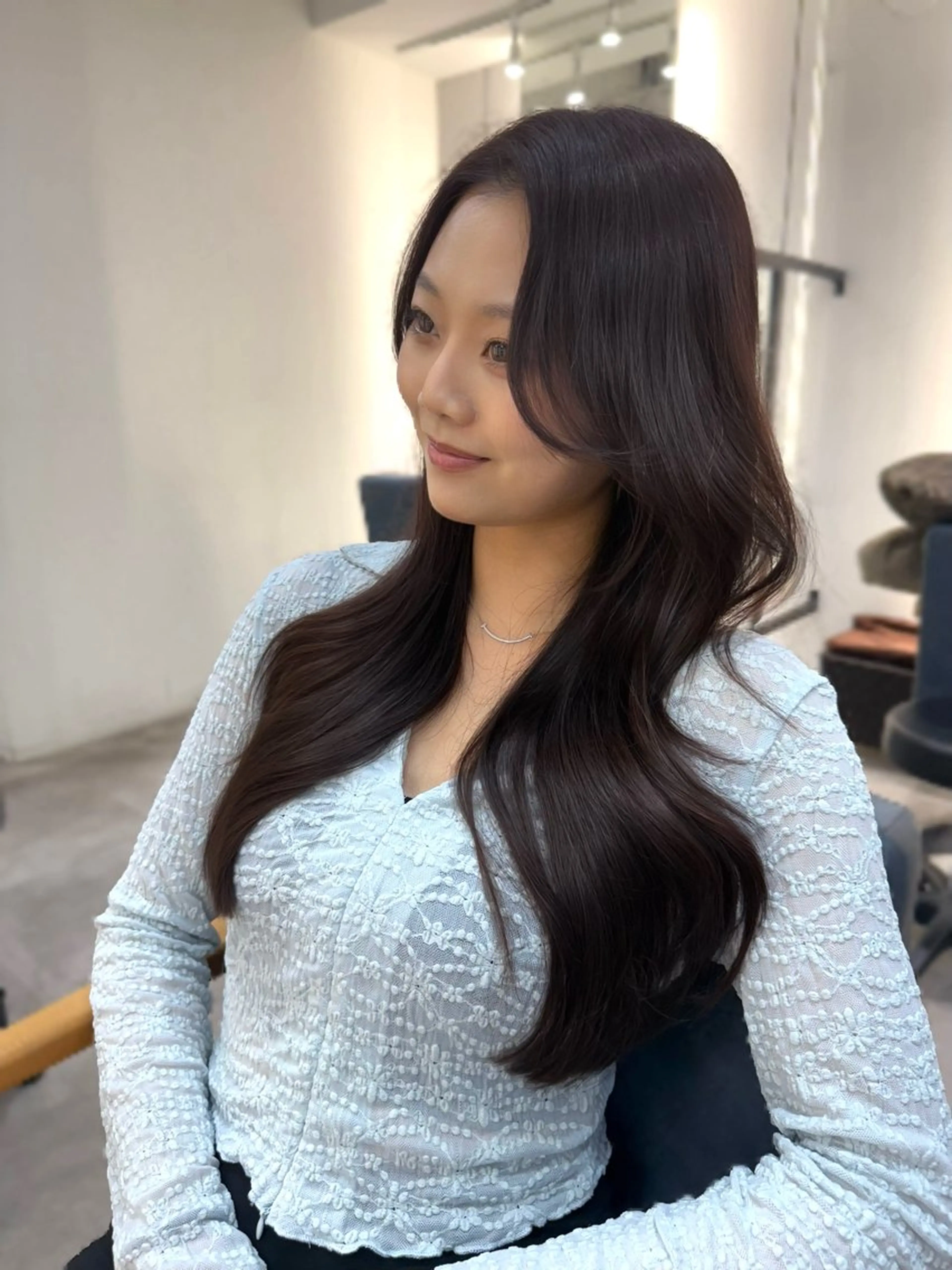 ロング 顔周りカット 似合わせカット 韓国風パーマ/ 菅沼 成郷のヘアスタイル