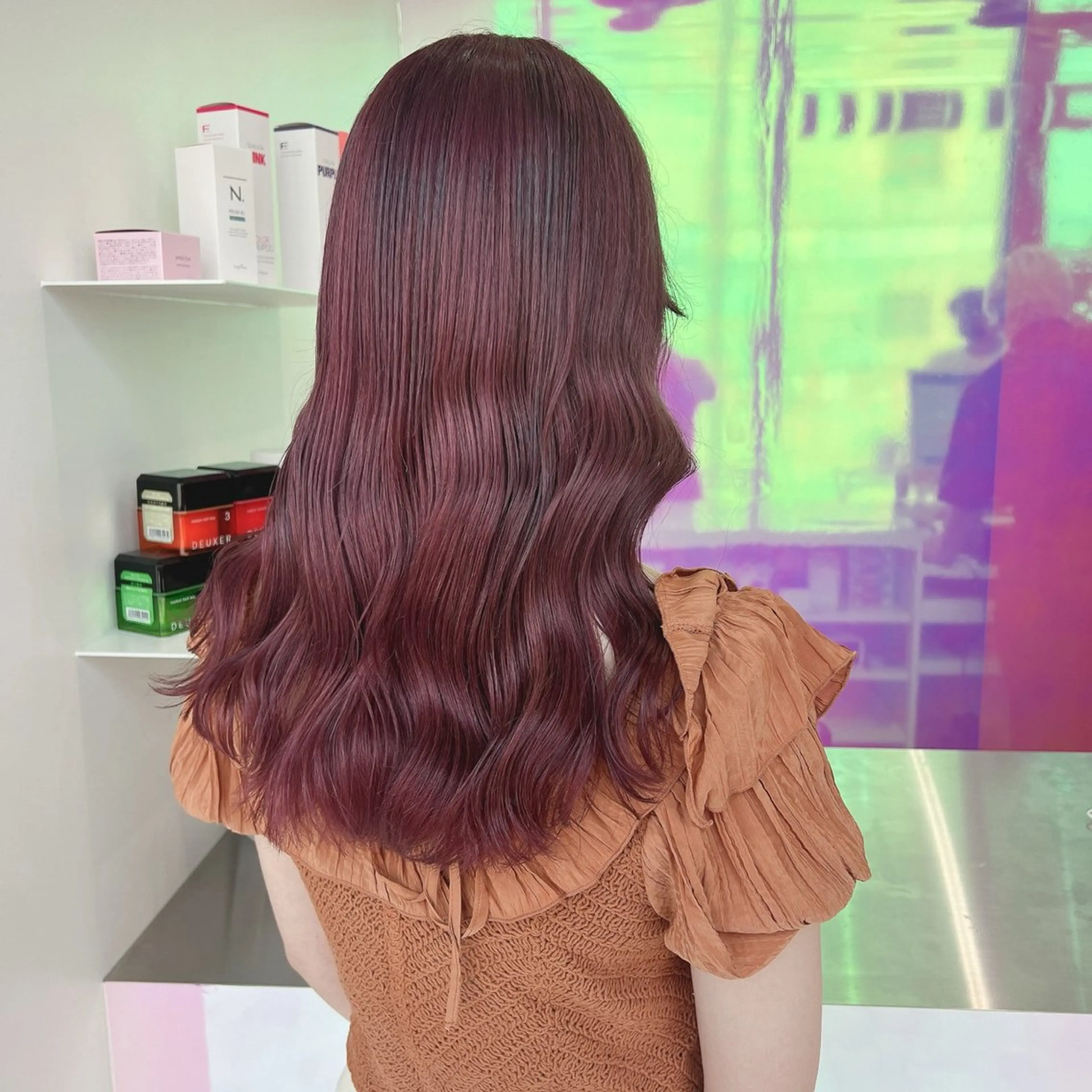 セミロング カラー パーマ ヘアアレンジ メンズ 🤍透明感カラー🤍 似合わせ🤍AINEのヘアスタイル