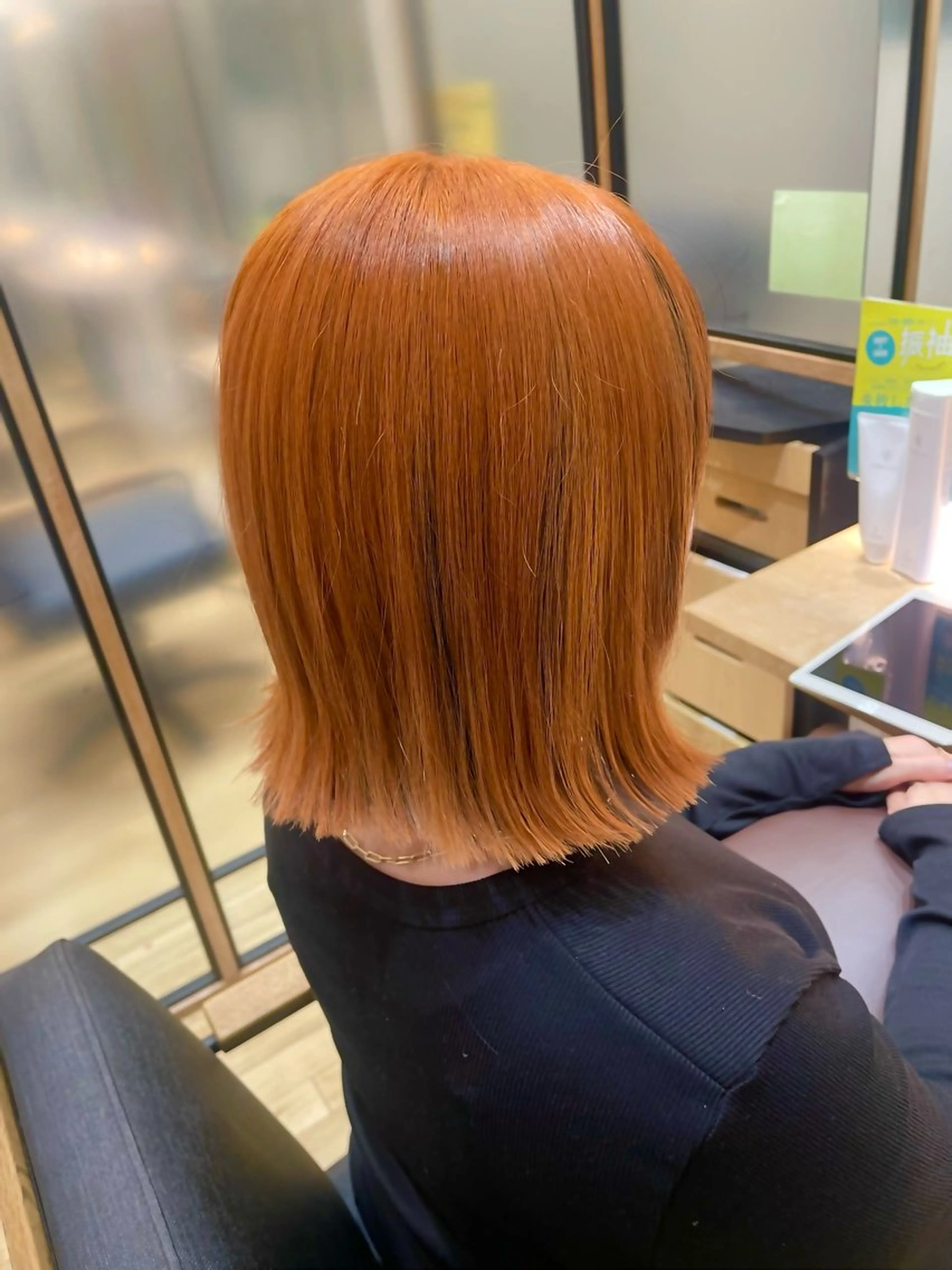 ミディアム カラー オレンジ カット ヘアカラー トリートメント ❁⃘ ち だ り さ ❁⃘のヘアスタイル