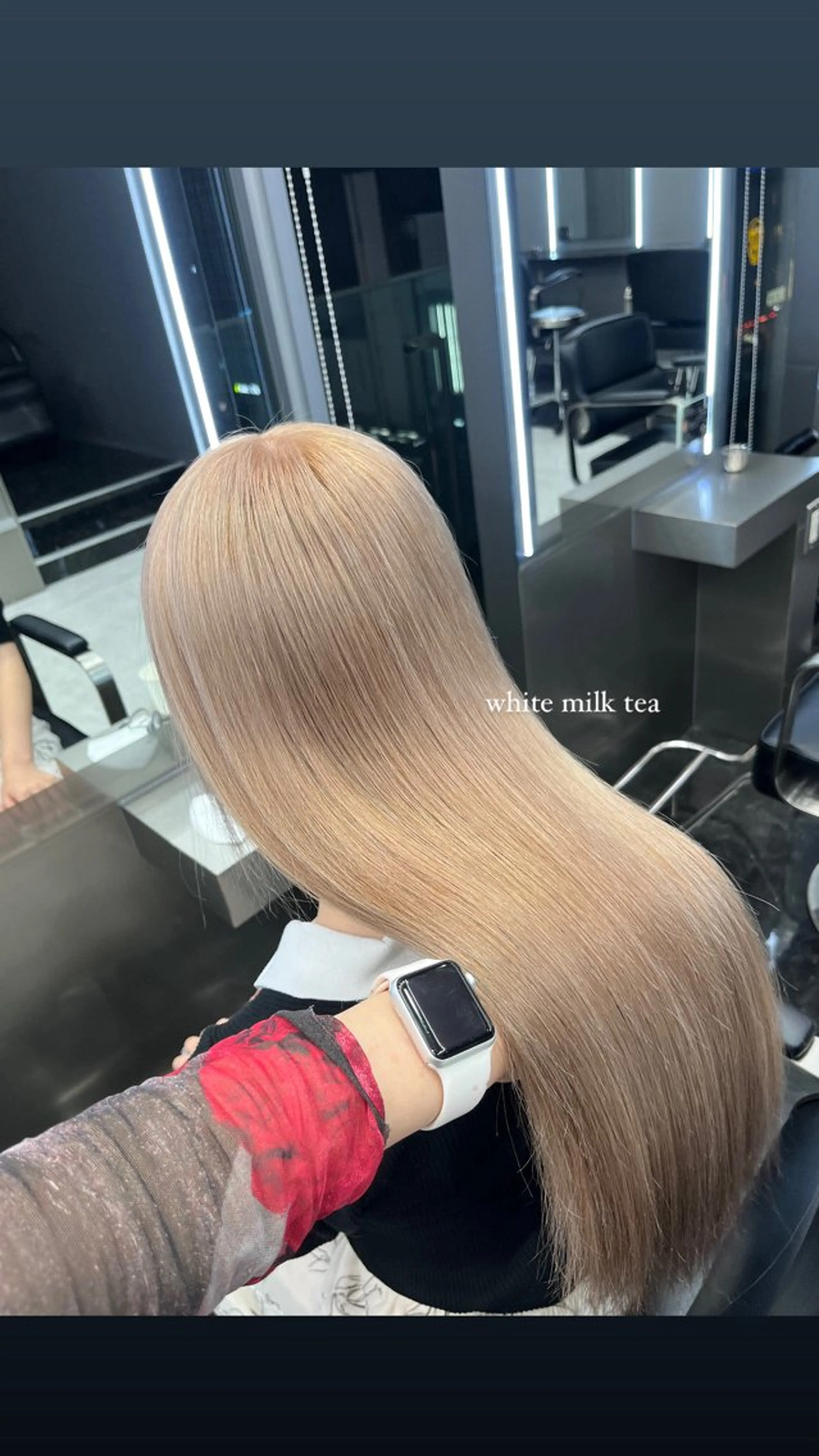 ロング カラー ヘアカラー トリートメント ヘアセット ハイトーン/透明感 髪質改善/rinaのヘアスタイル