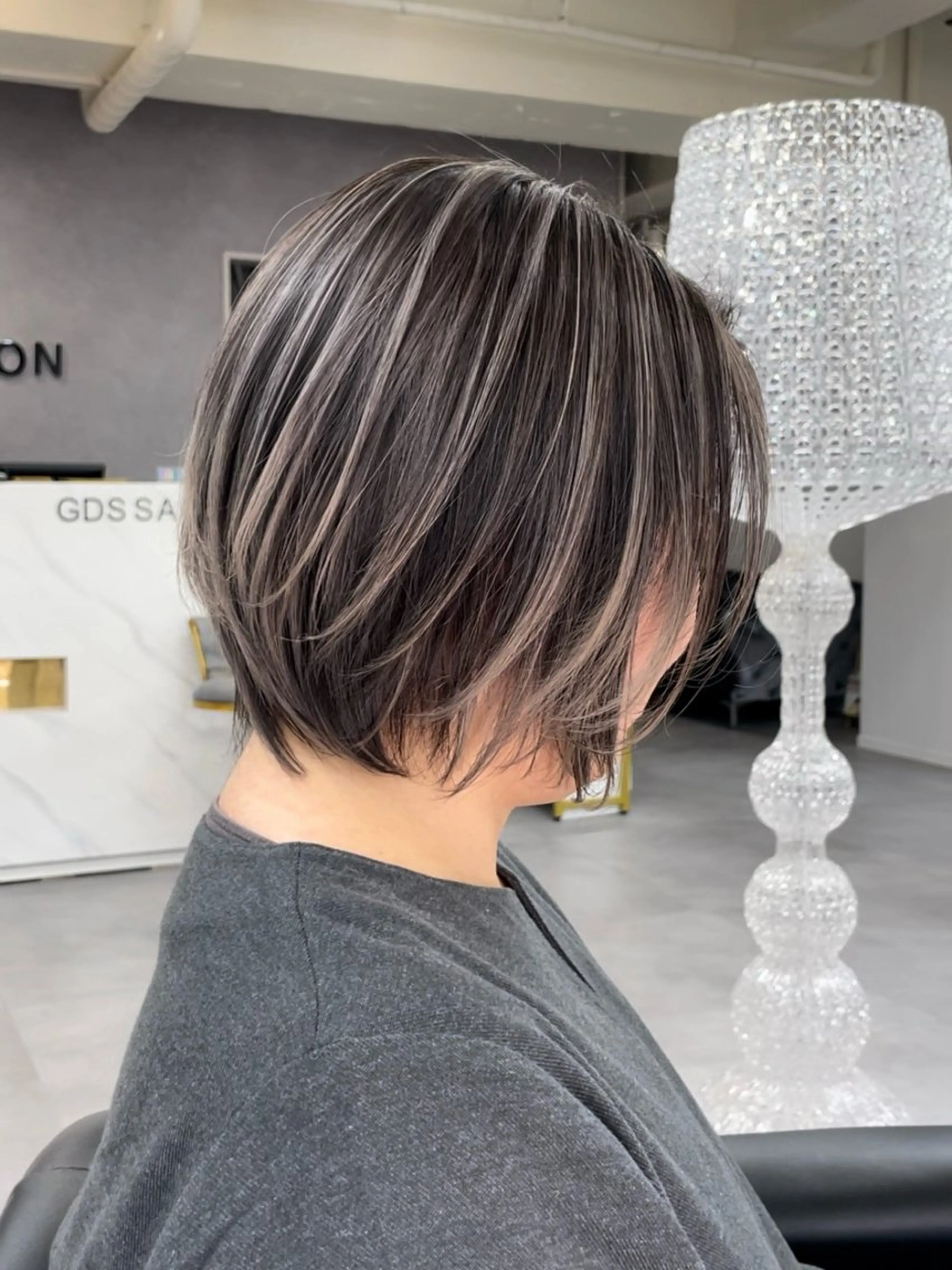 ショート バレイヤージュ/ハイ ライト/庄司鉄平のヘアスタイル