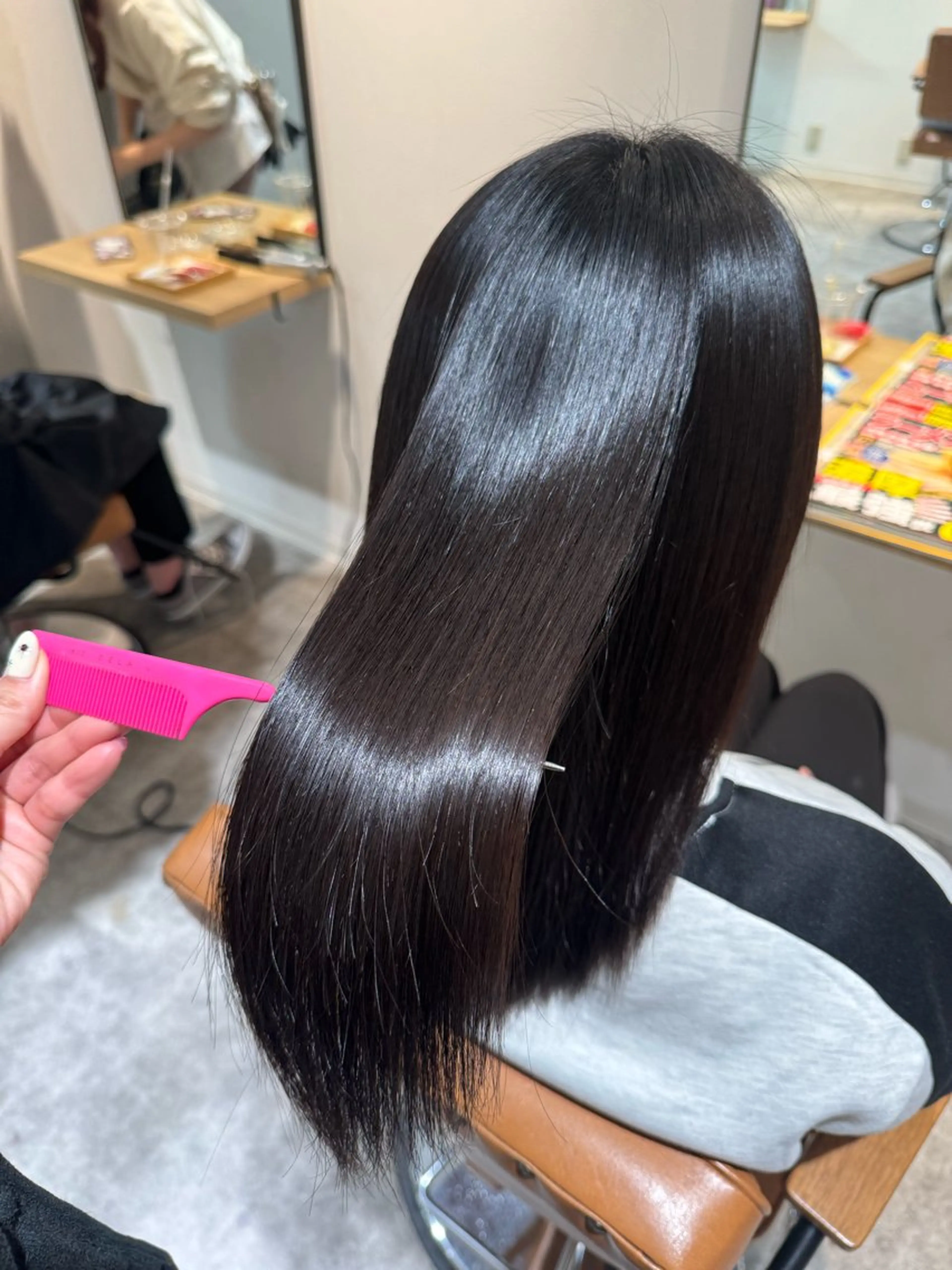 セミロング パーマ 髪質改善 縮毛矯正 オスズ 🎀´-のヘアスタイル