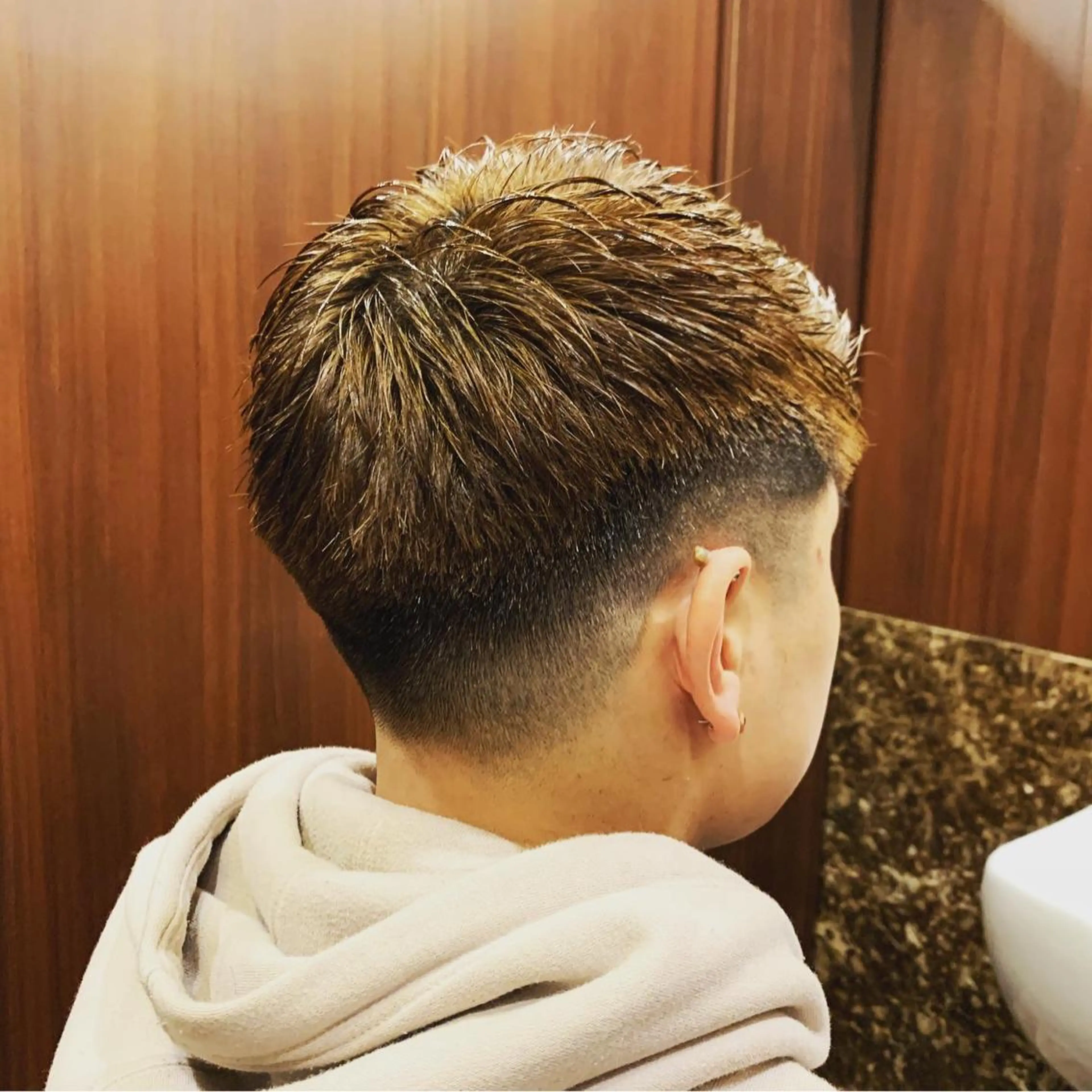 ショート メンズ カット パーマ ヒロ銀座 バーバーショップ神楽坂所属・ひらお あおとのヘアスタイル