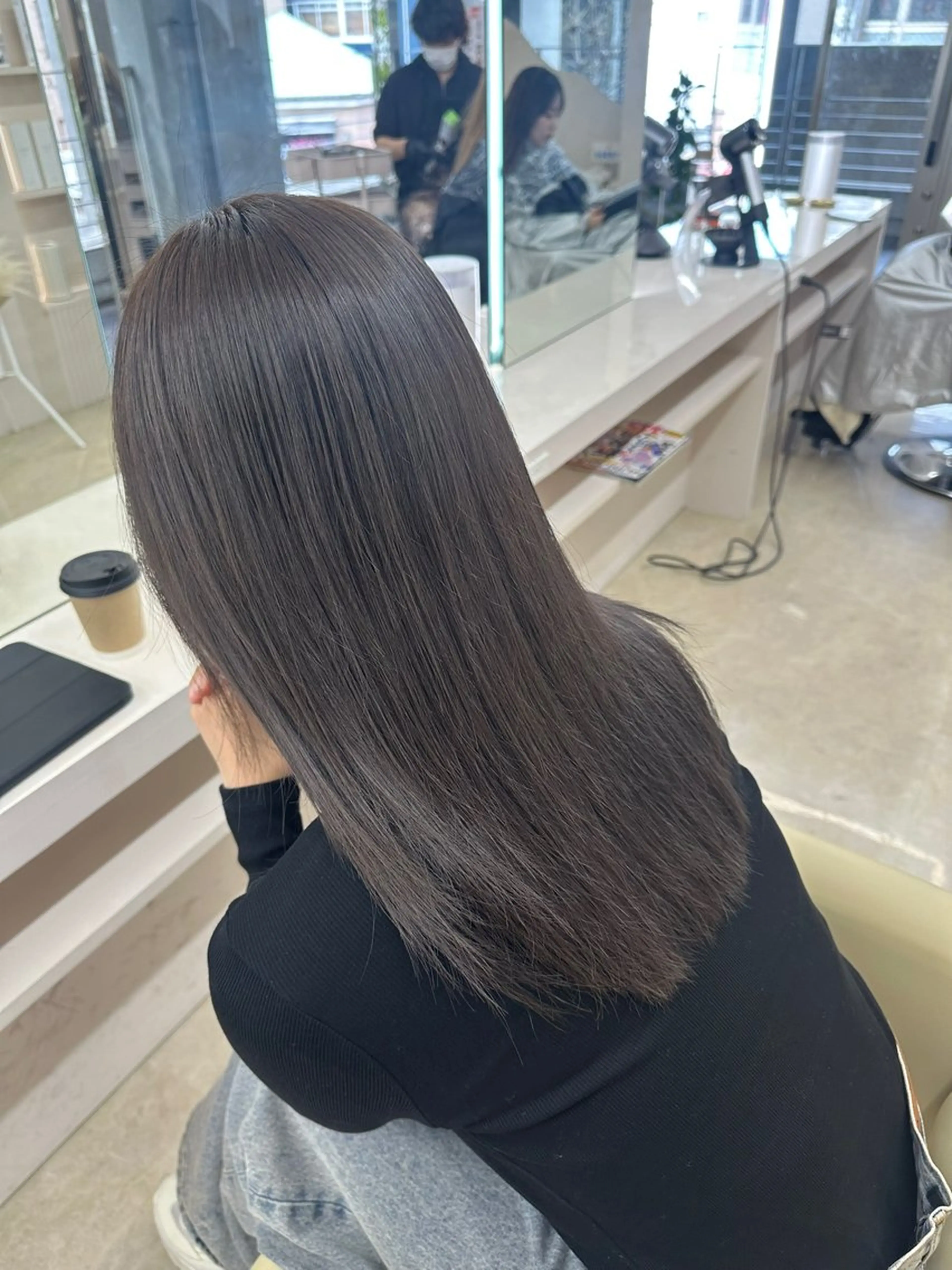 ミディアム アッシュ アッシュブラウン ヘアカラー トリートメント XELM/Aoi/ /高崎/ハイトーン/のヘアスタイル