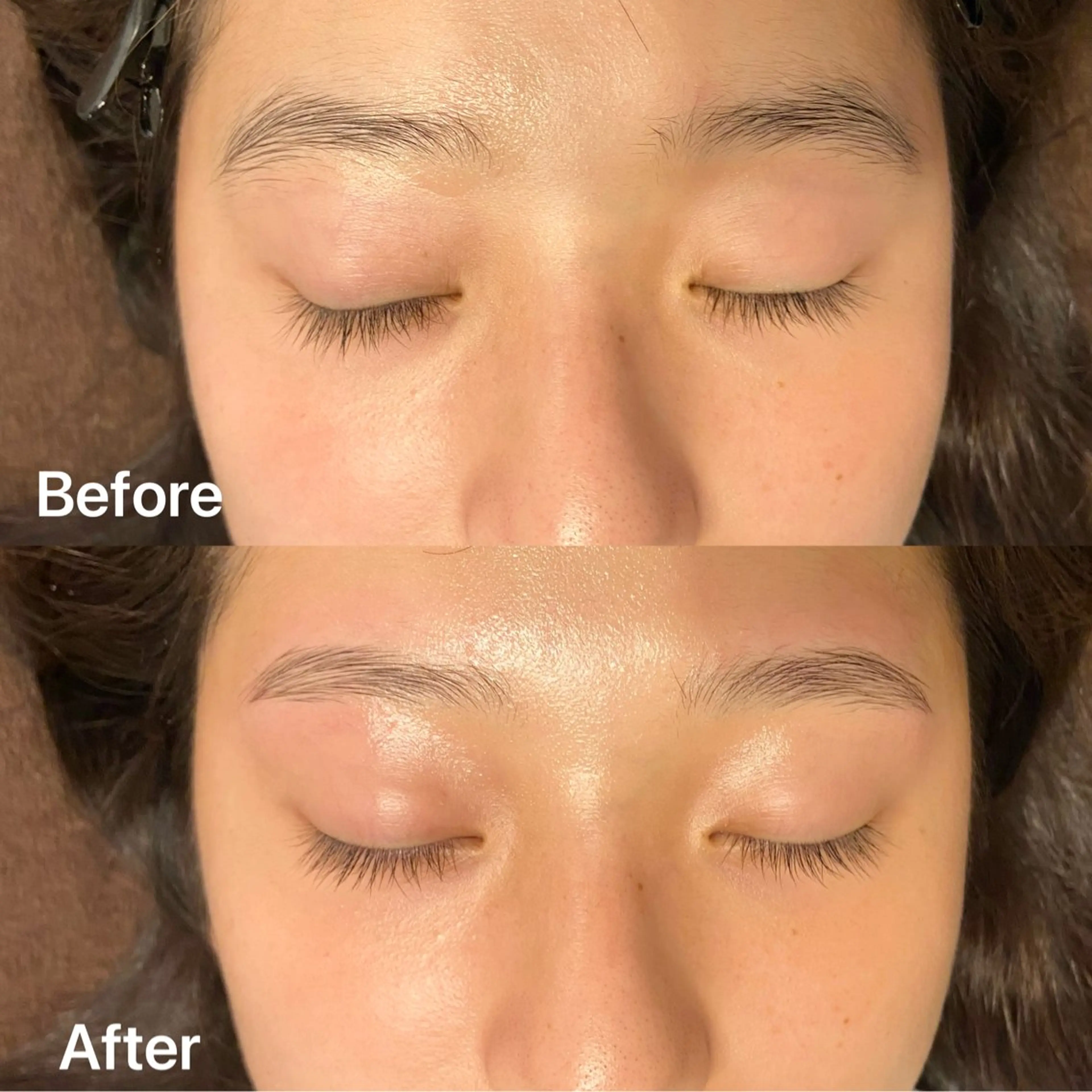 【学割】ハリウッドブロウリフト(HBL)眉癖改善施術☆カウンセリング→眉癖改善→ワックス脱毛→毛抜きの写真