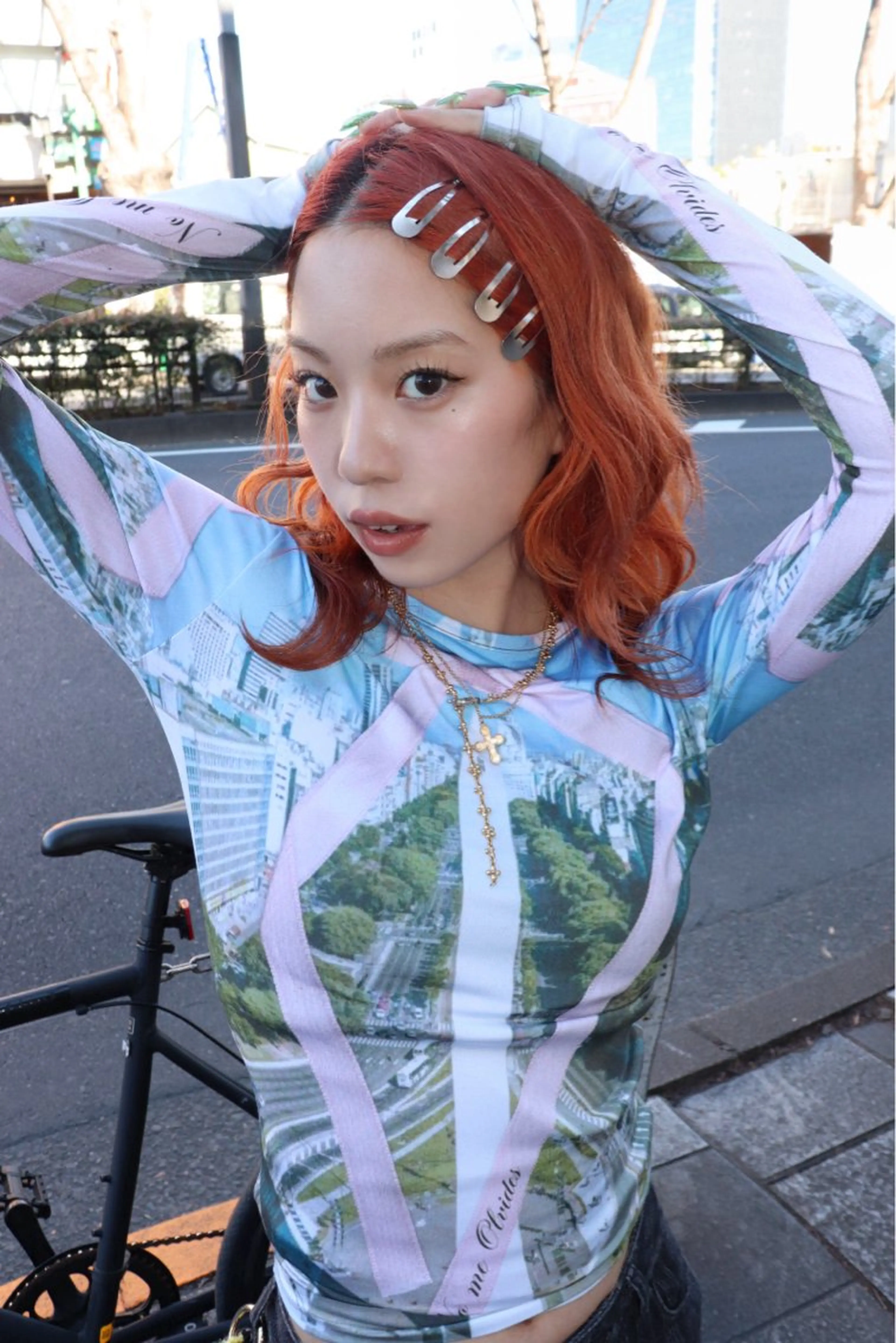 セミロング カラー ヘアアレンジ ヘアカラー @kyoniyy KYONIのヘアスタイル