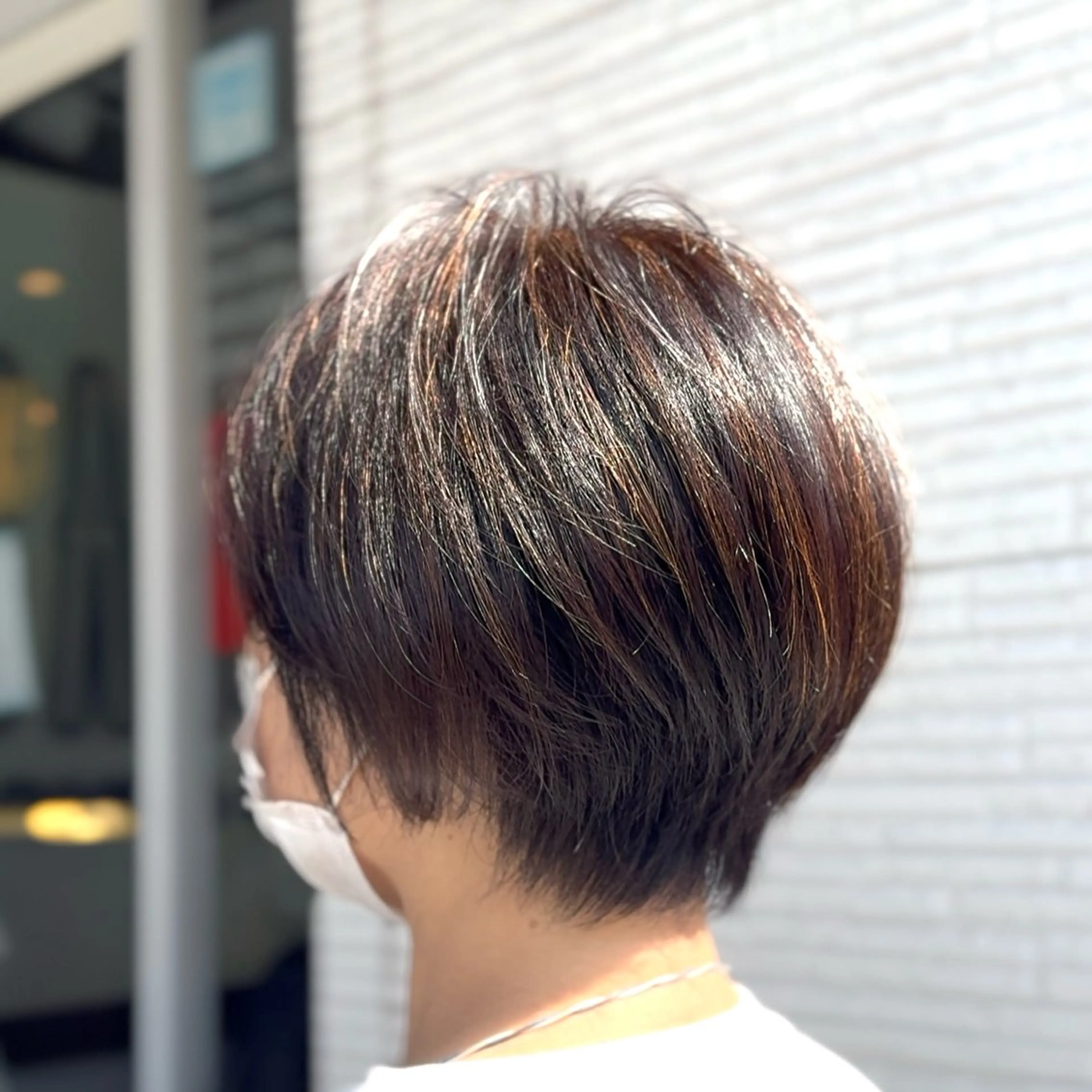 ショート カラー ヘアアレンジ 透明感カラー ハイライトカラー ハイライト ショートヘア 小顔カット カット ヘアカラー ヘアセット 【白髪ぼかしの匠】 【ショートの極】平野のヘアスタイル