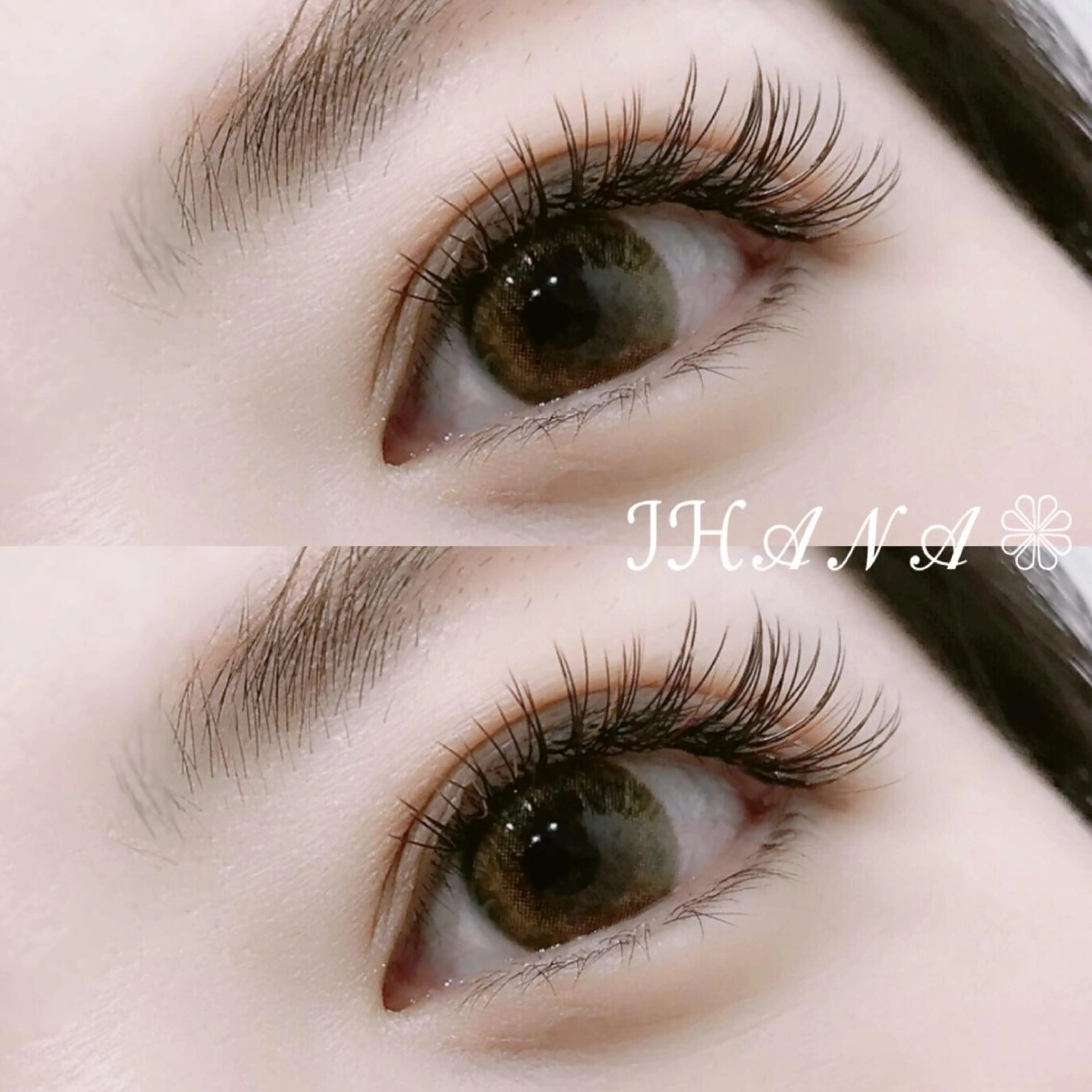 マツエク・マツパ カラーマツエク フラットラッシュ 目尻長め セーブル IHANA ❁ イハナのマツエク・マツパデザイン