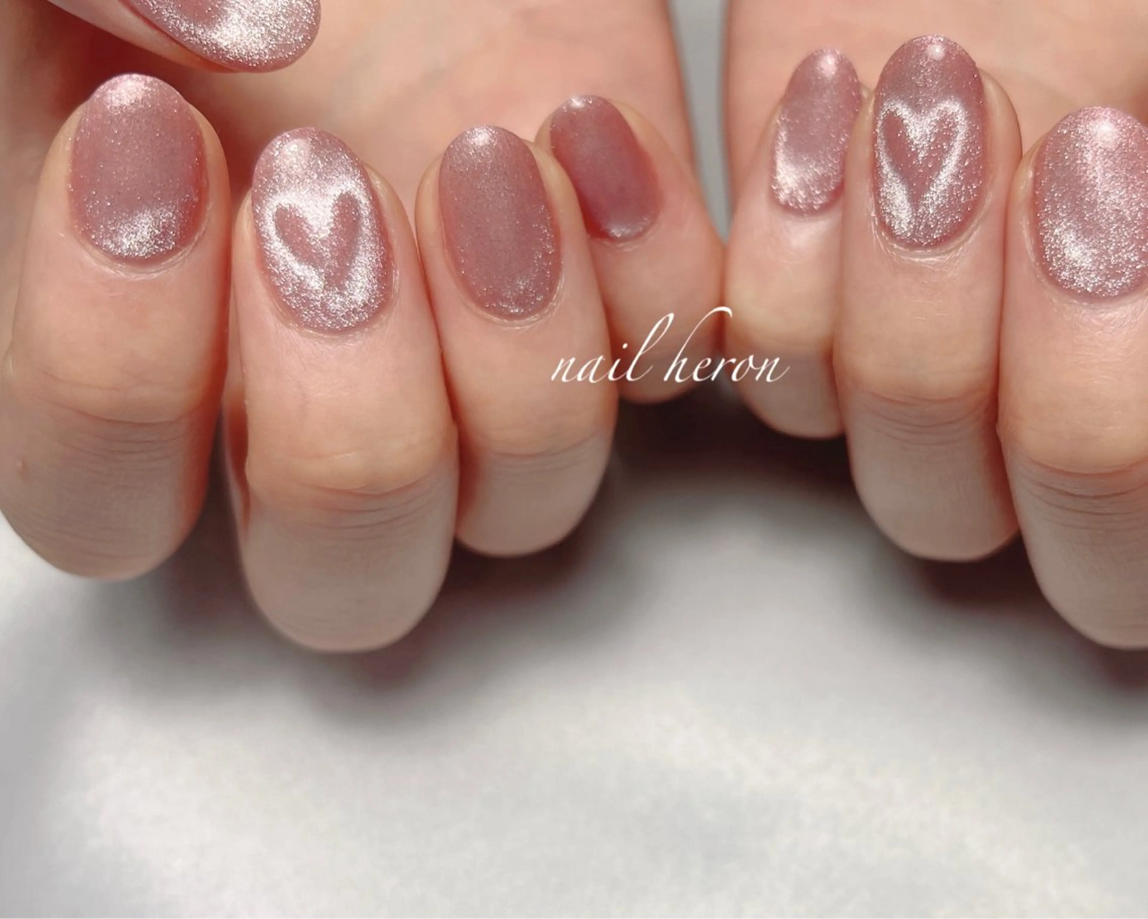 ネイル ハート マグネットネイル ハンドネイル saki_ nail heronのネイルデザイン