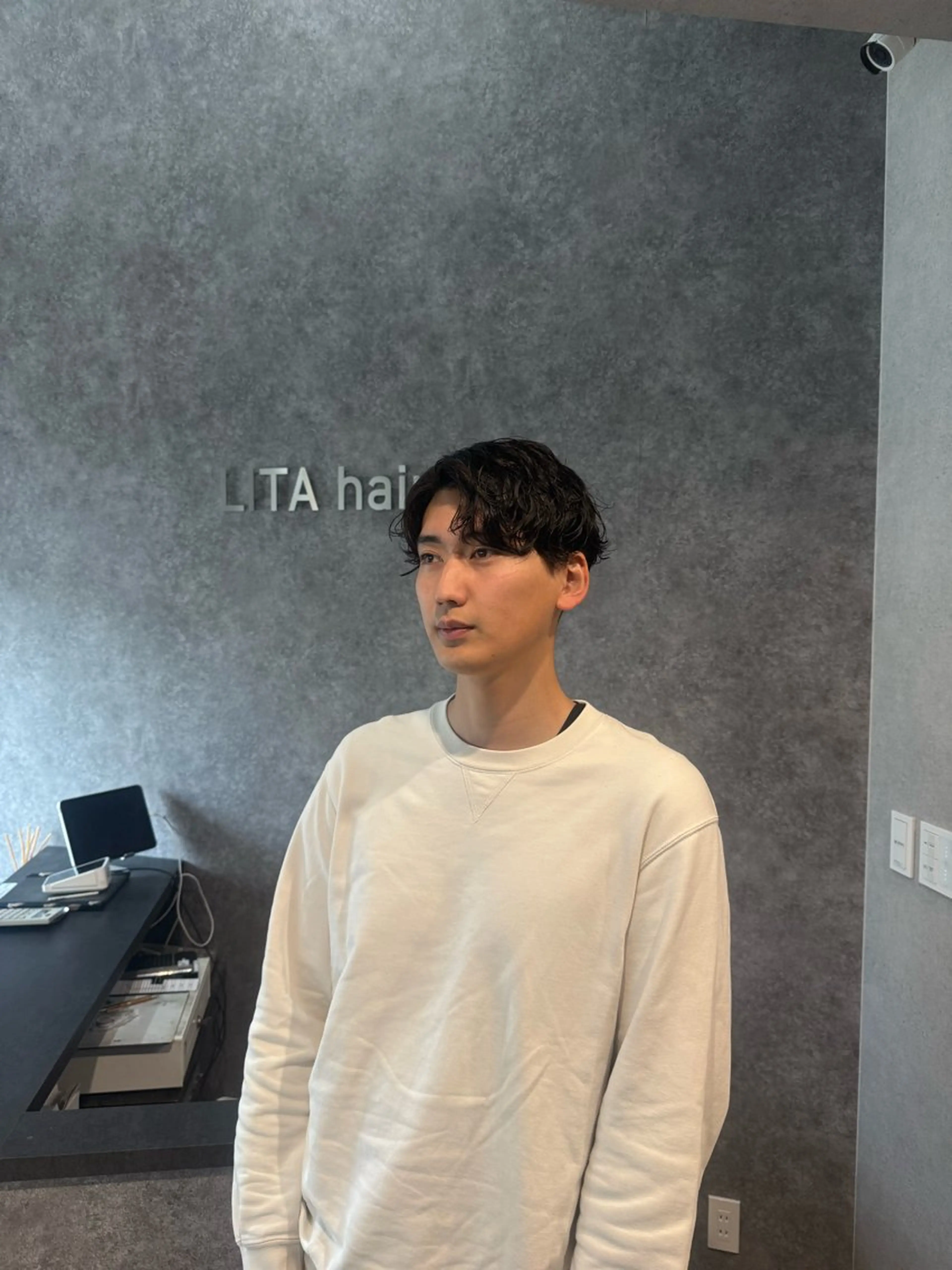 ショート カット パーマ 野上 晃生のヘアスタイル