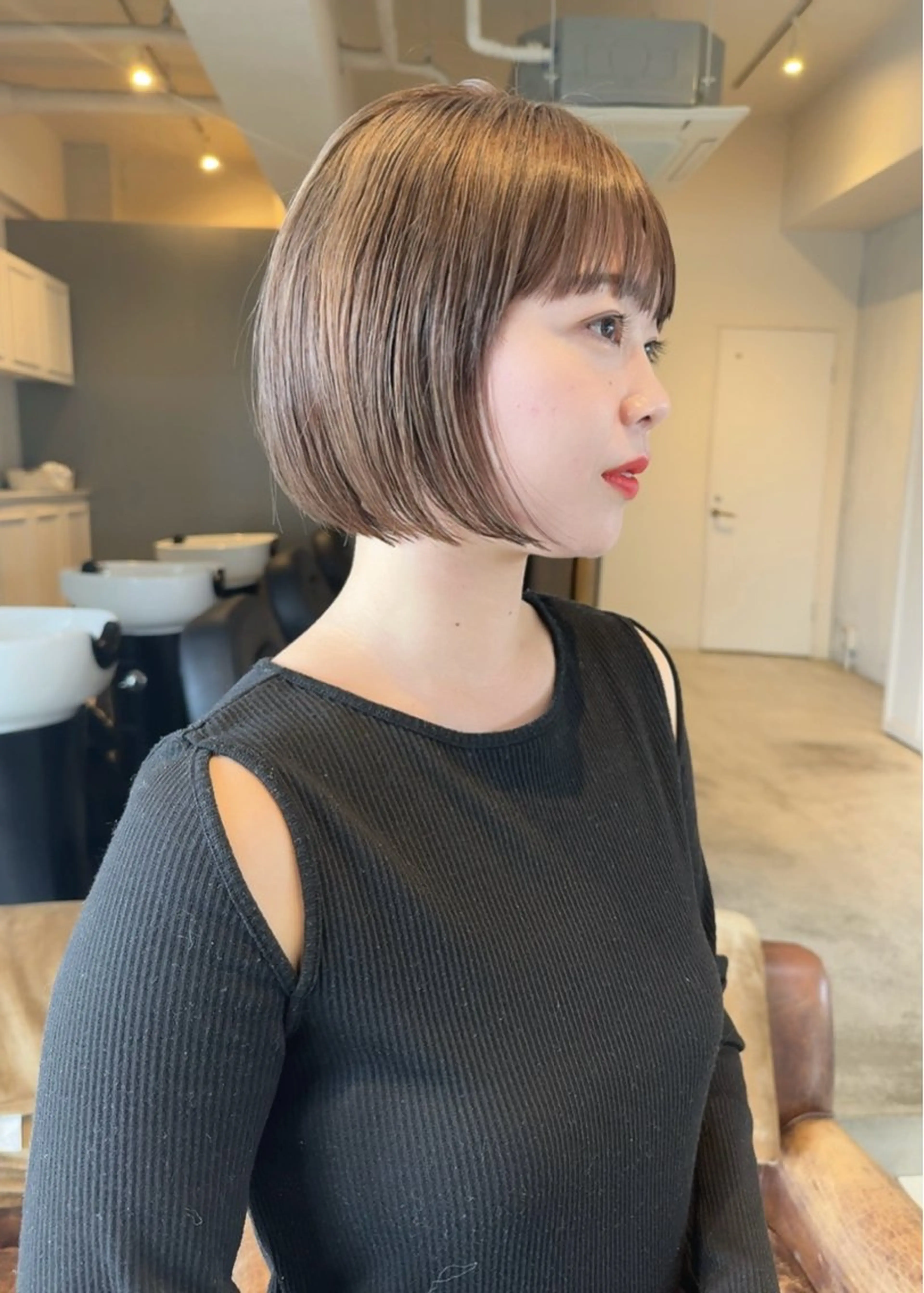 ショート カラー ブリーチ ブリーチなしカラー ボブ 🌱髪質改善×艶髪 🌱【天神美容室】のヘアスタイル