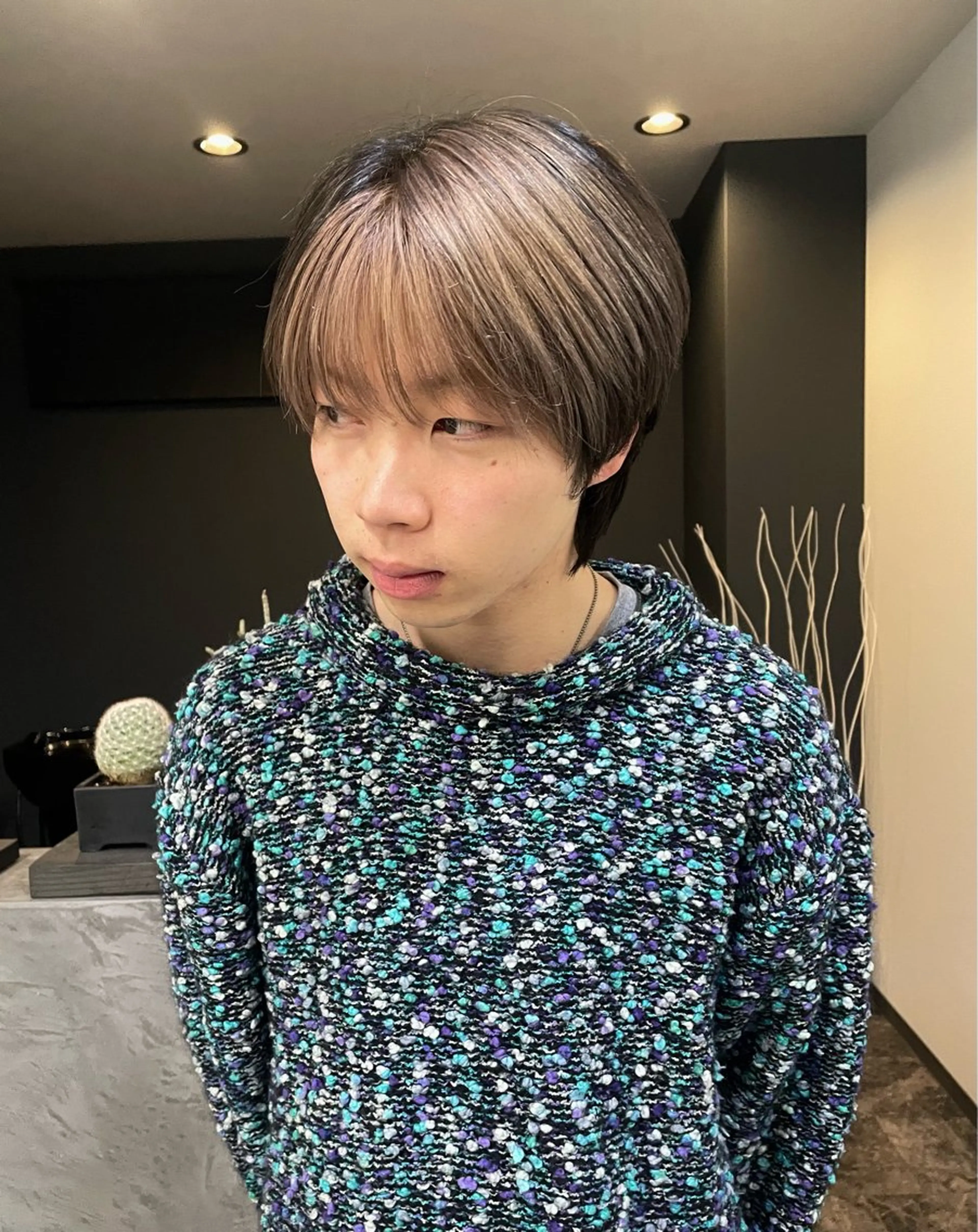 ショート カラー メンズ デザインカラー men'scut募集 /艶カラー/上杉健太のヘアスタイル