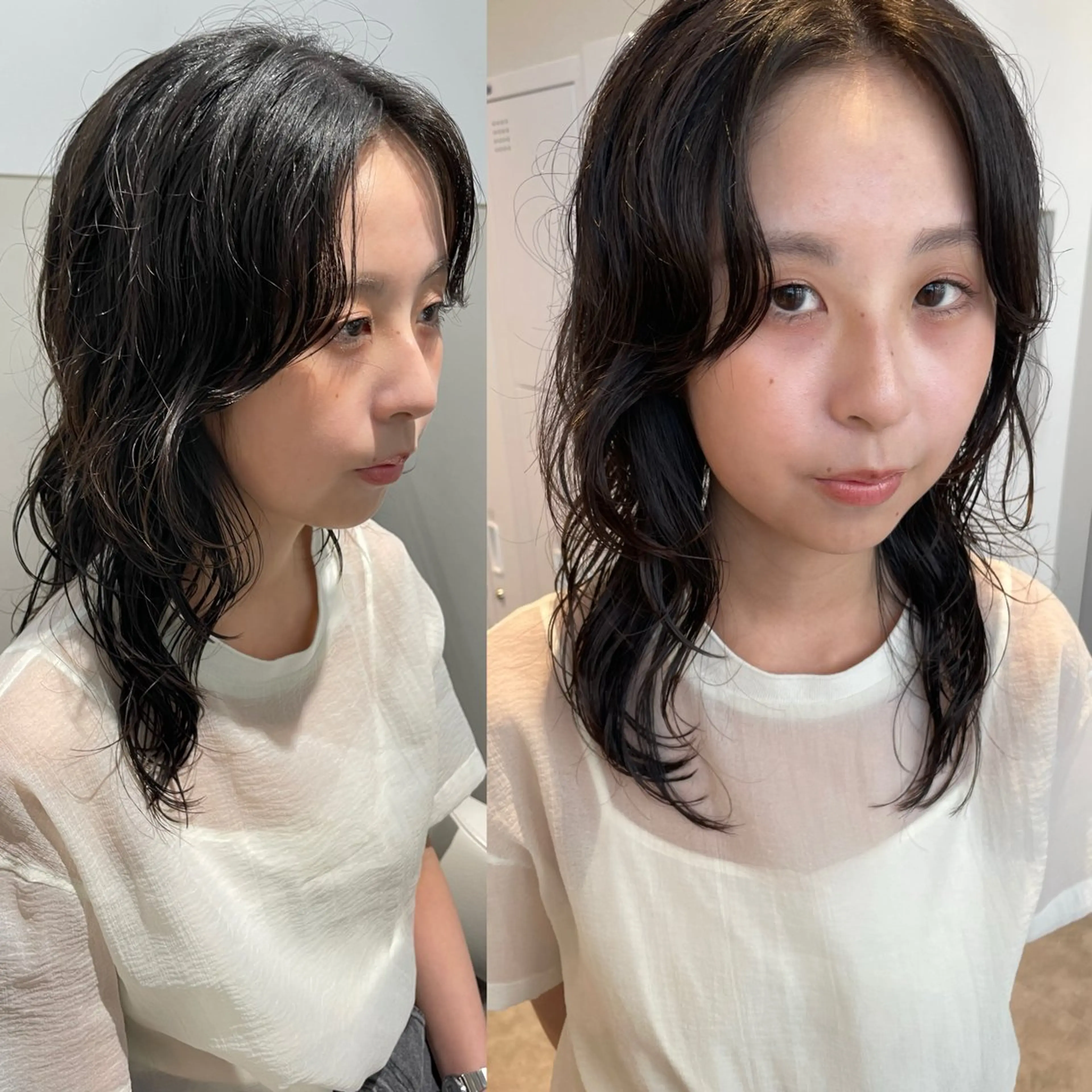 ミディアム パーマ ミディアムパーマ 抜け感ボブ×パーマ |kazaneのヘアスタイル