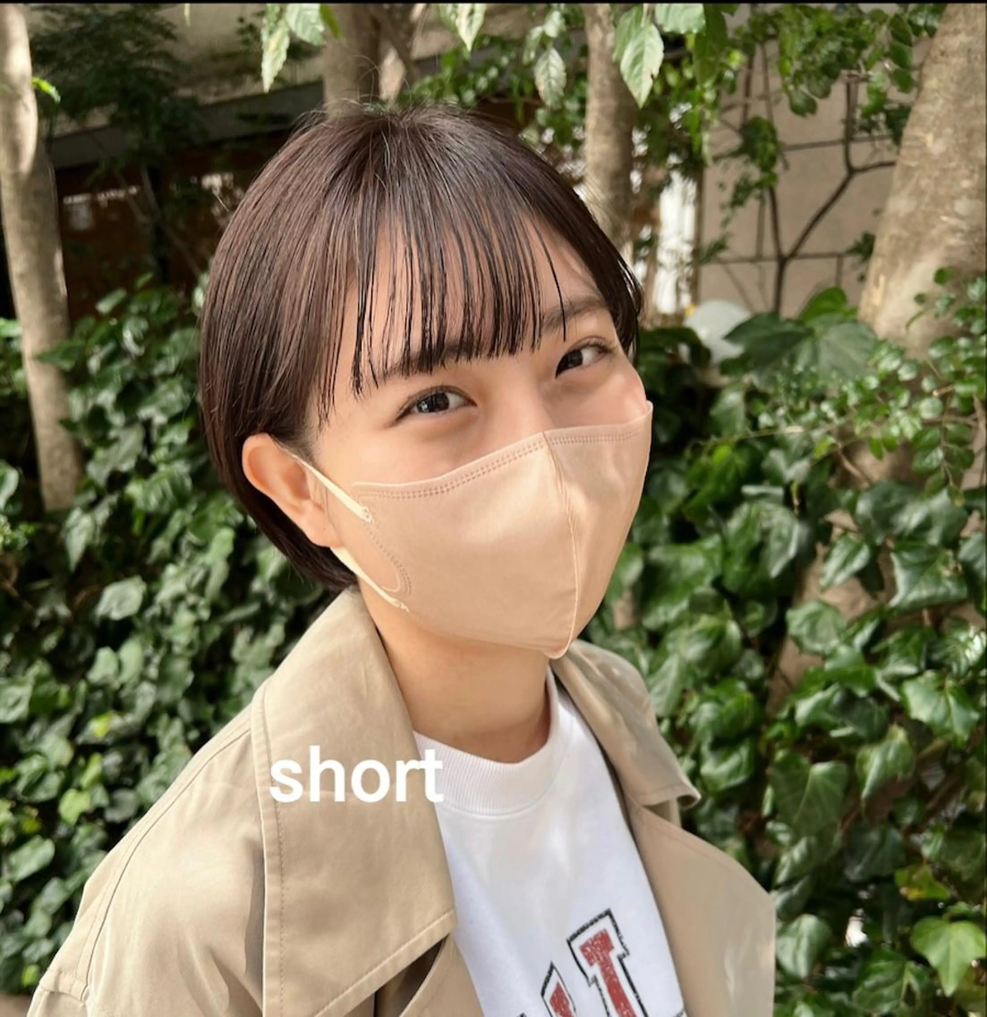 ショート カラー ショートヘア カット ヘアカラー ELENA所属・ナチュラルなショート 北本空河のヘアスタイル