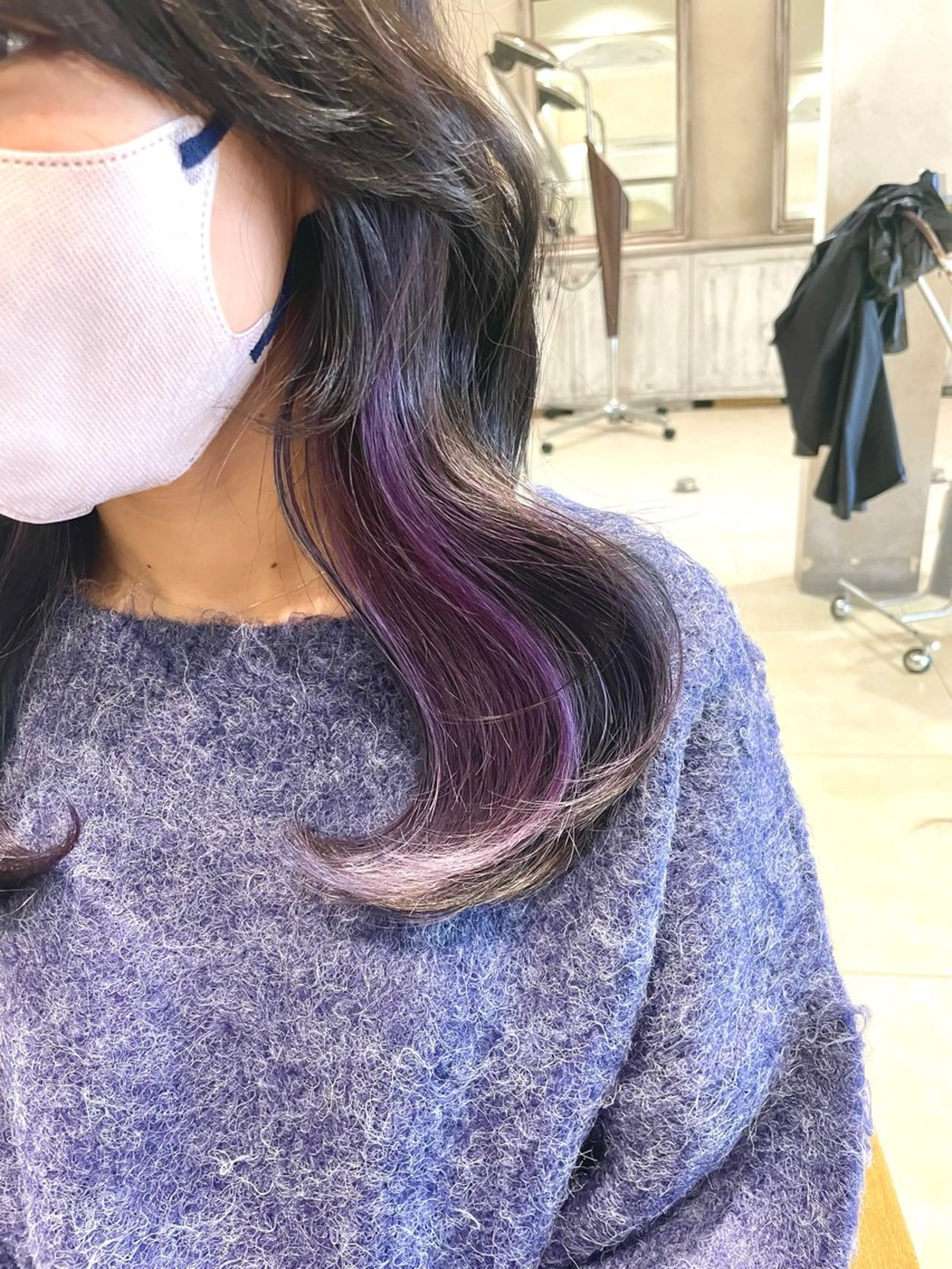 セミロング カラー 高槻No.1🇰🇷 韓国ヘア　橋口陽太のヘアスタイル