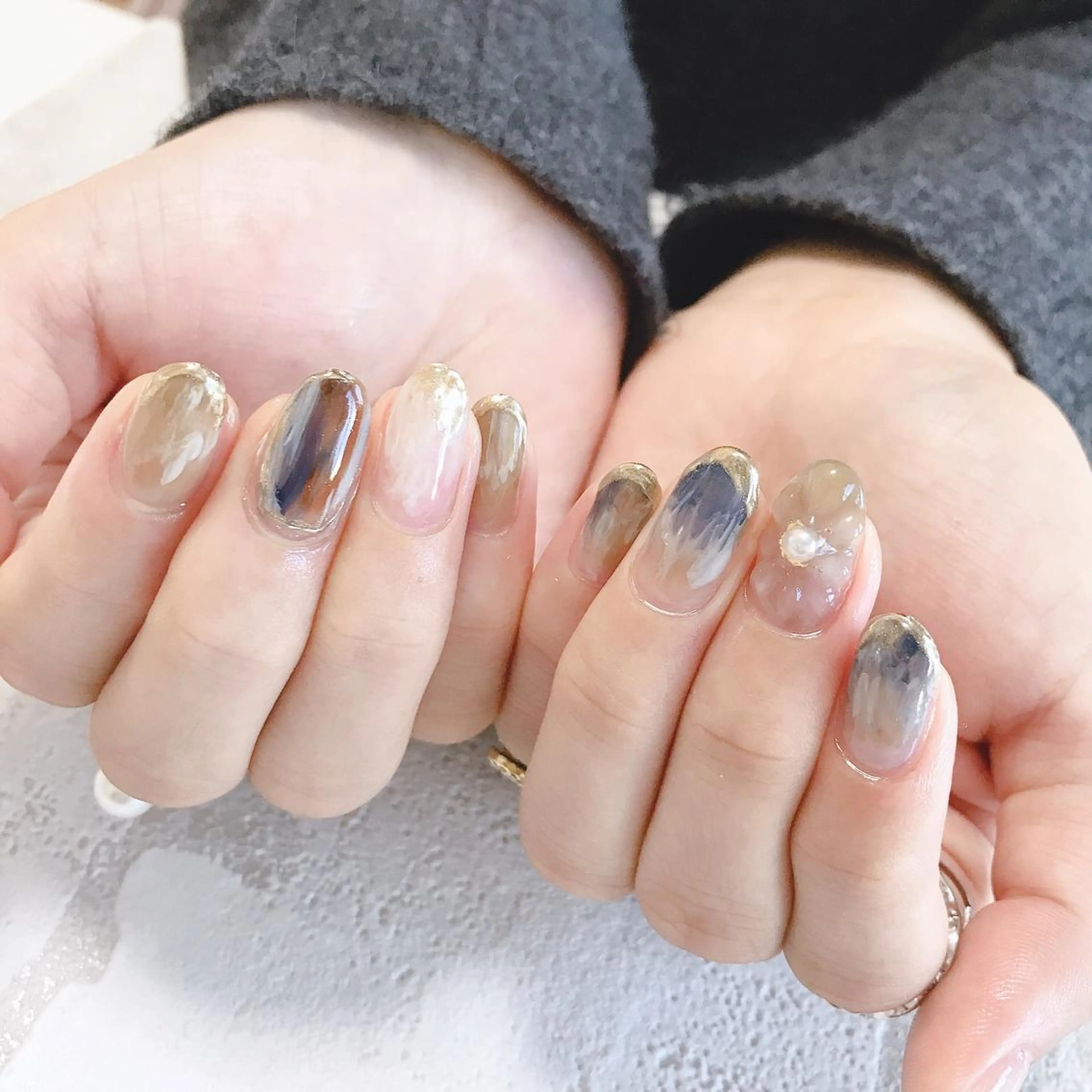 ネイル ブルー ニュアンスネイル private salon G所属・goto yoshikoのその他イメージ