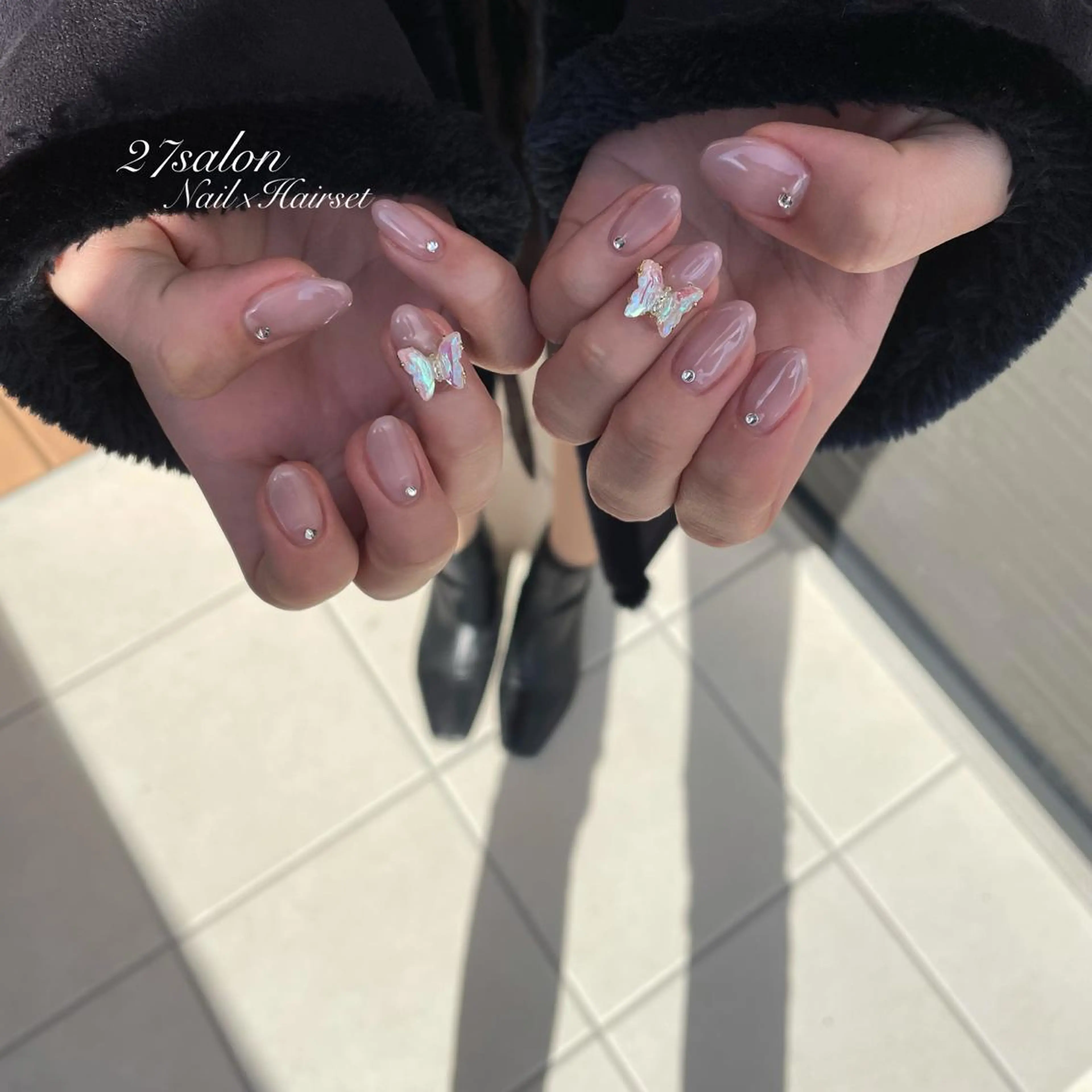 ネイル オーロラネイル 春ネイル 27salon yuinaのネイルデザイン