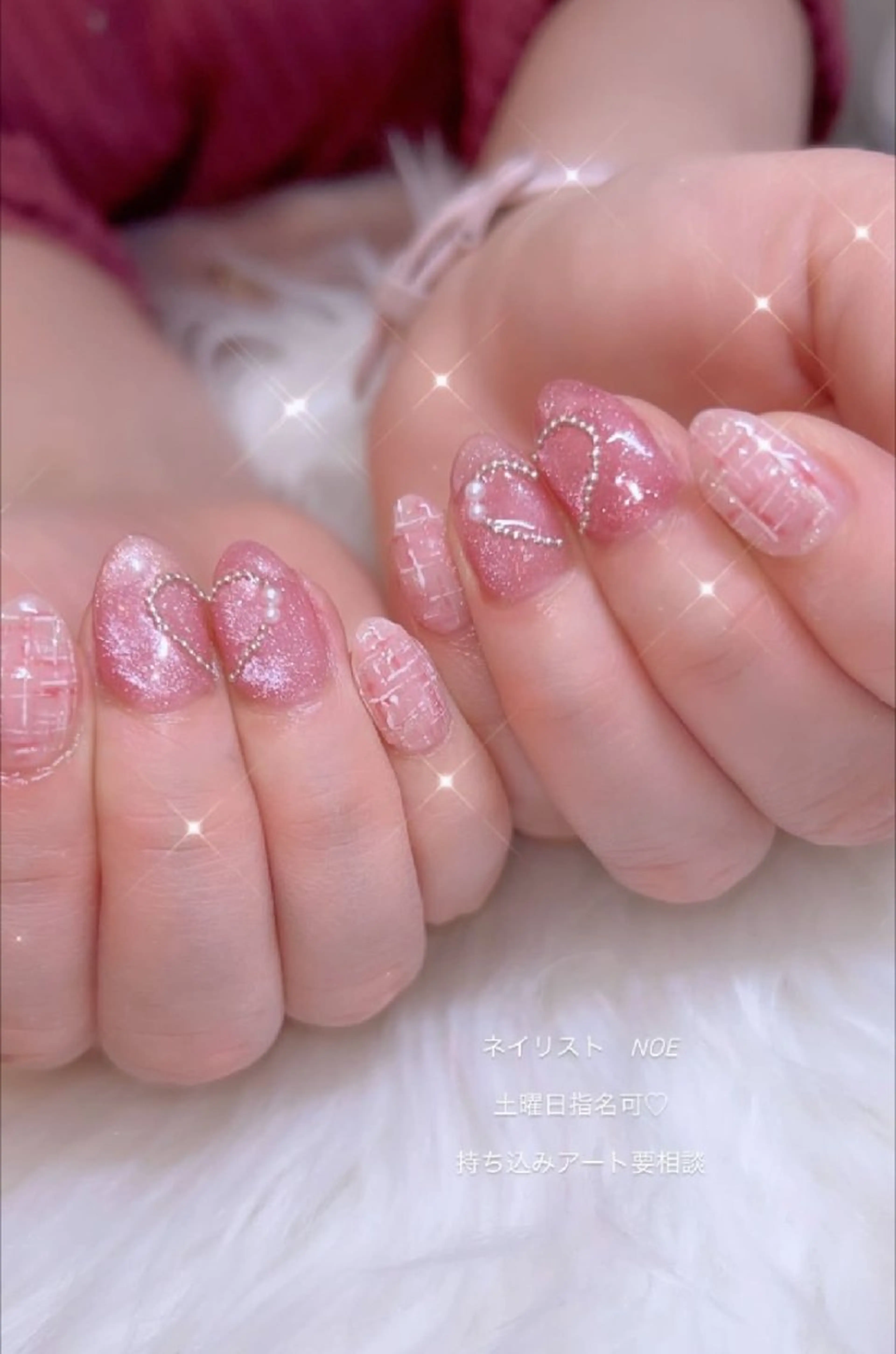 ネイル アートネイル 春ネイル バレンタイン ハンドネイル I LOVE ME NAIL.｡.:*♡のネイルデザイン