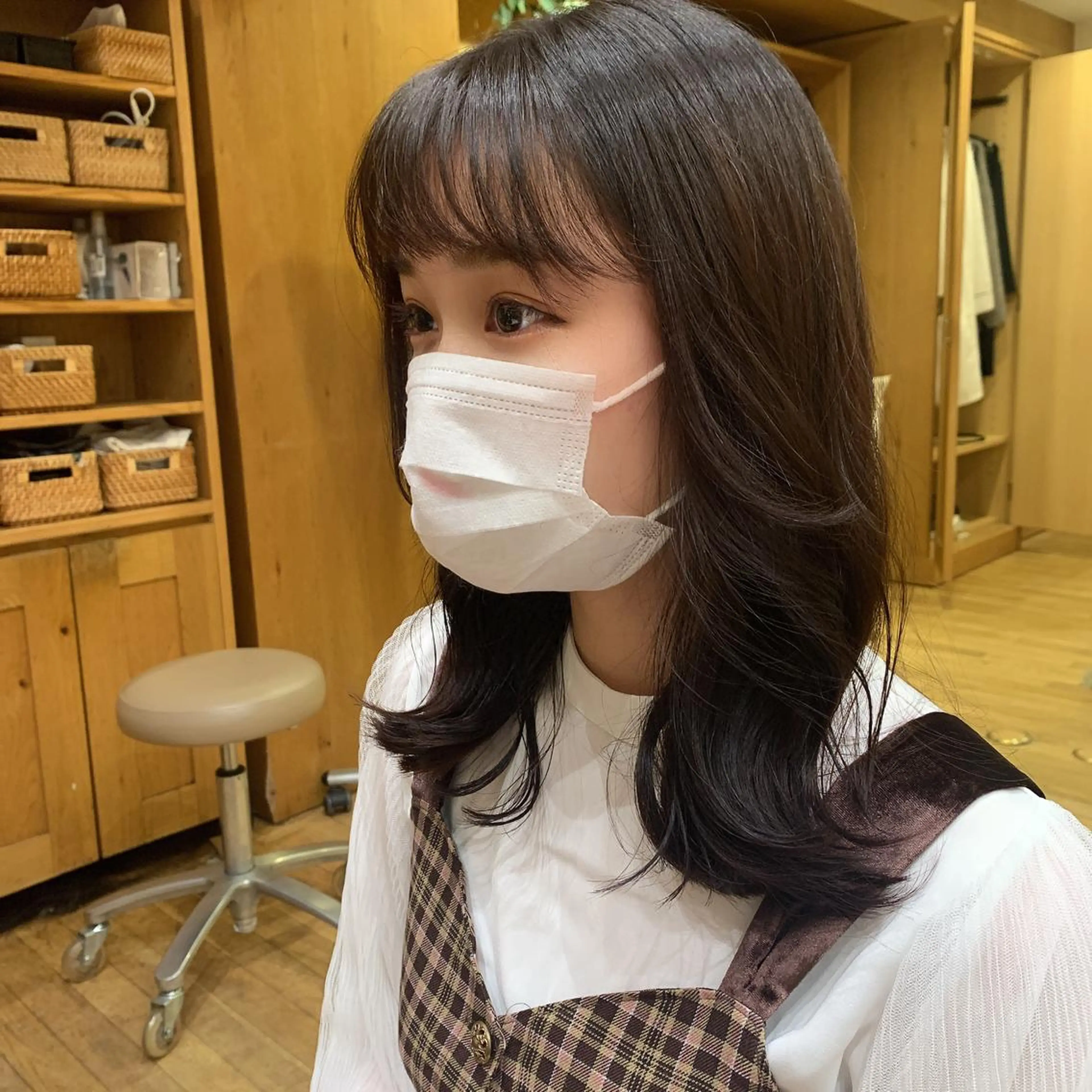 ミディアム 韓国風ヘア レイヤーカット 原田 大希のヘアスタイル