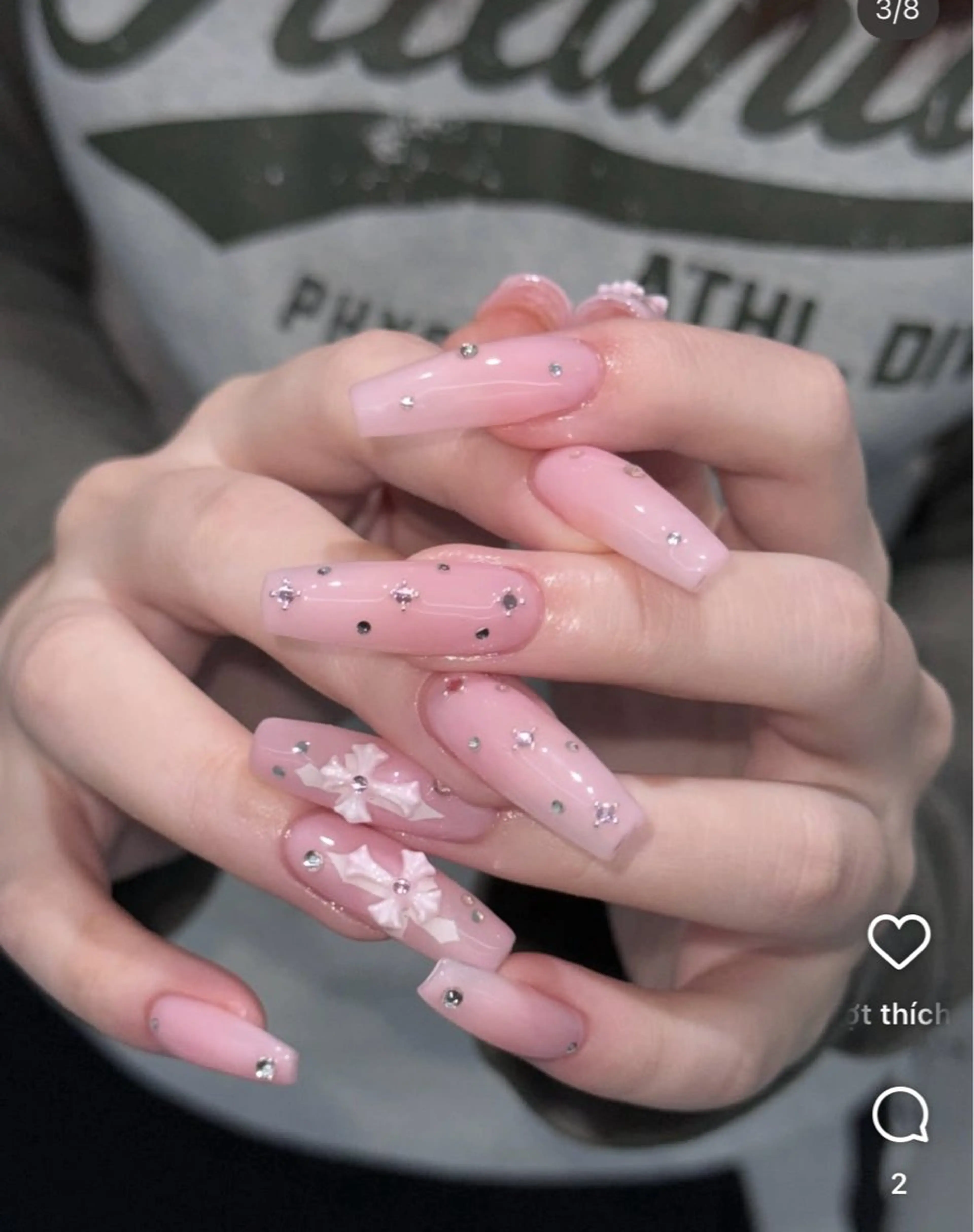 ネイル アートネイル ジェルネイル ガーリー キラキラネイル Nihonthy Nail 新宿のネイルデザイン