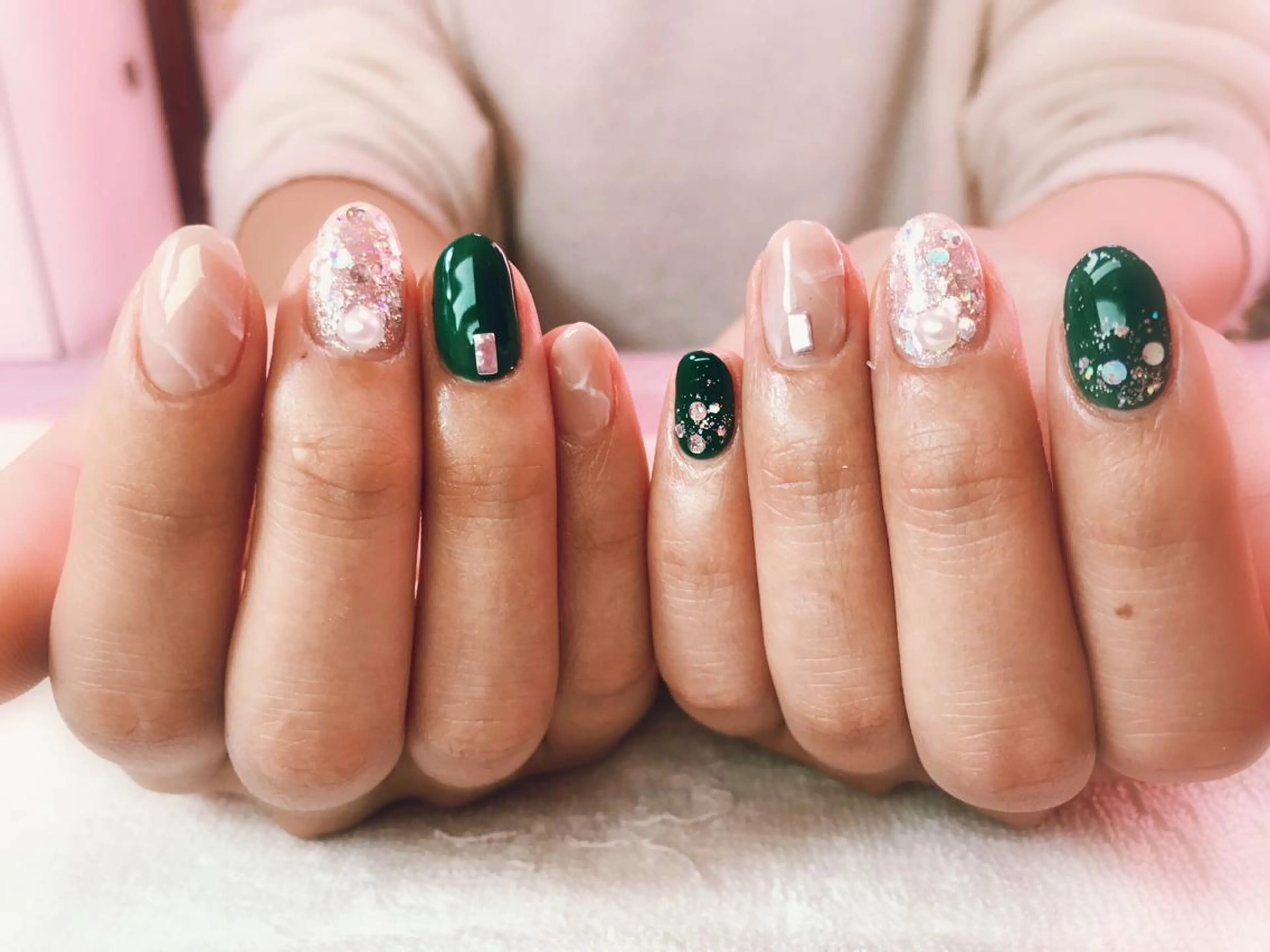 ネイル グリーン Era nailのネイルデザイン