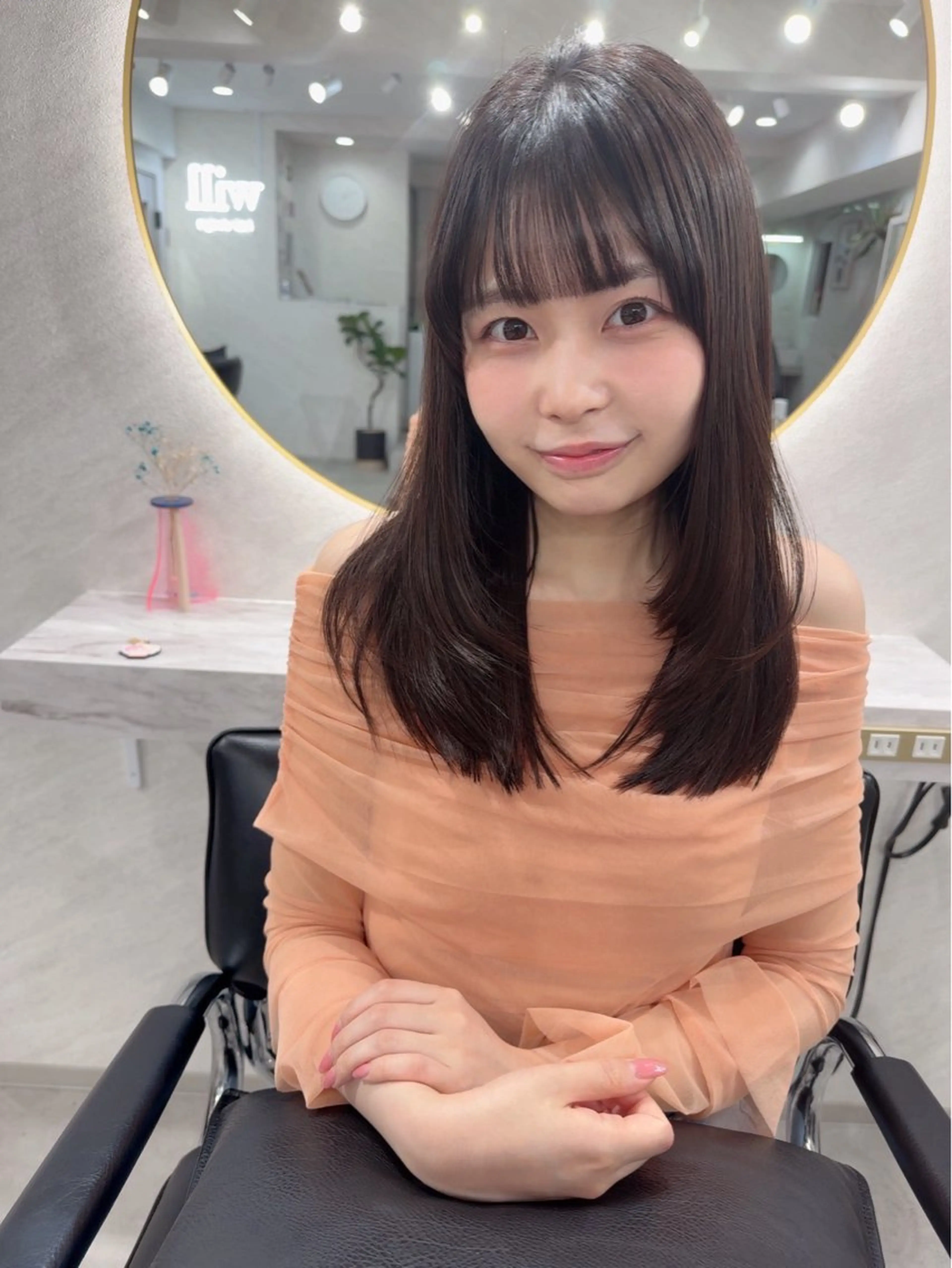 ロング カラー カット ヘアカラー トリートメント 髪質改善will hairdesignのヘアスタイル