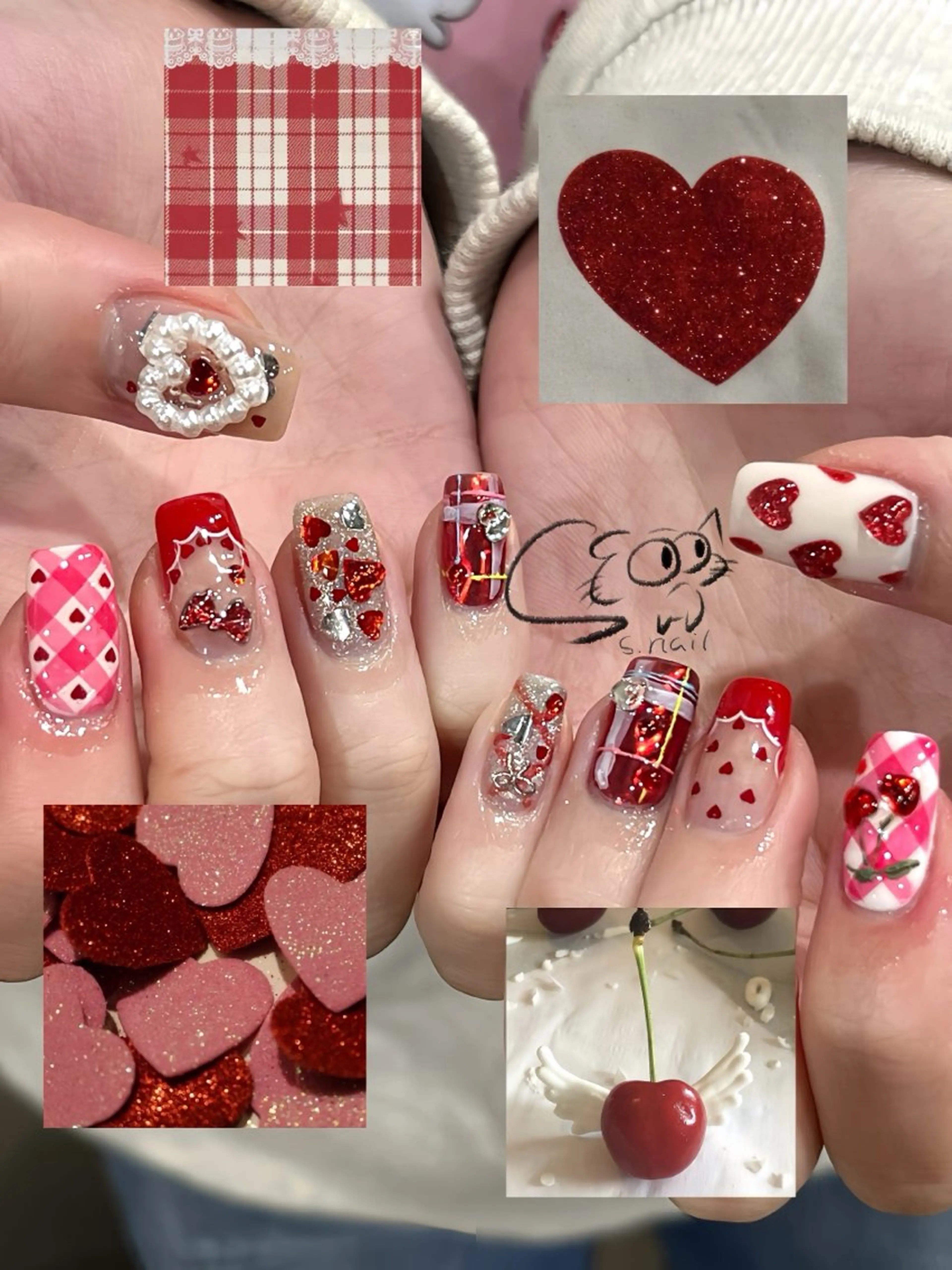 ネイル アートネイル チークネイル フレンチネイル グラデーション マグネットネイル S.nail _のネイルデザイン
