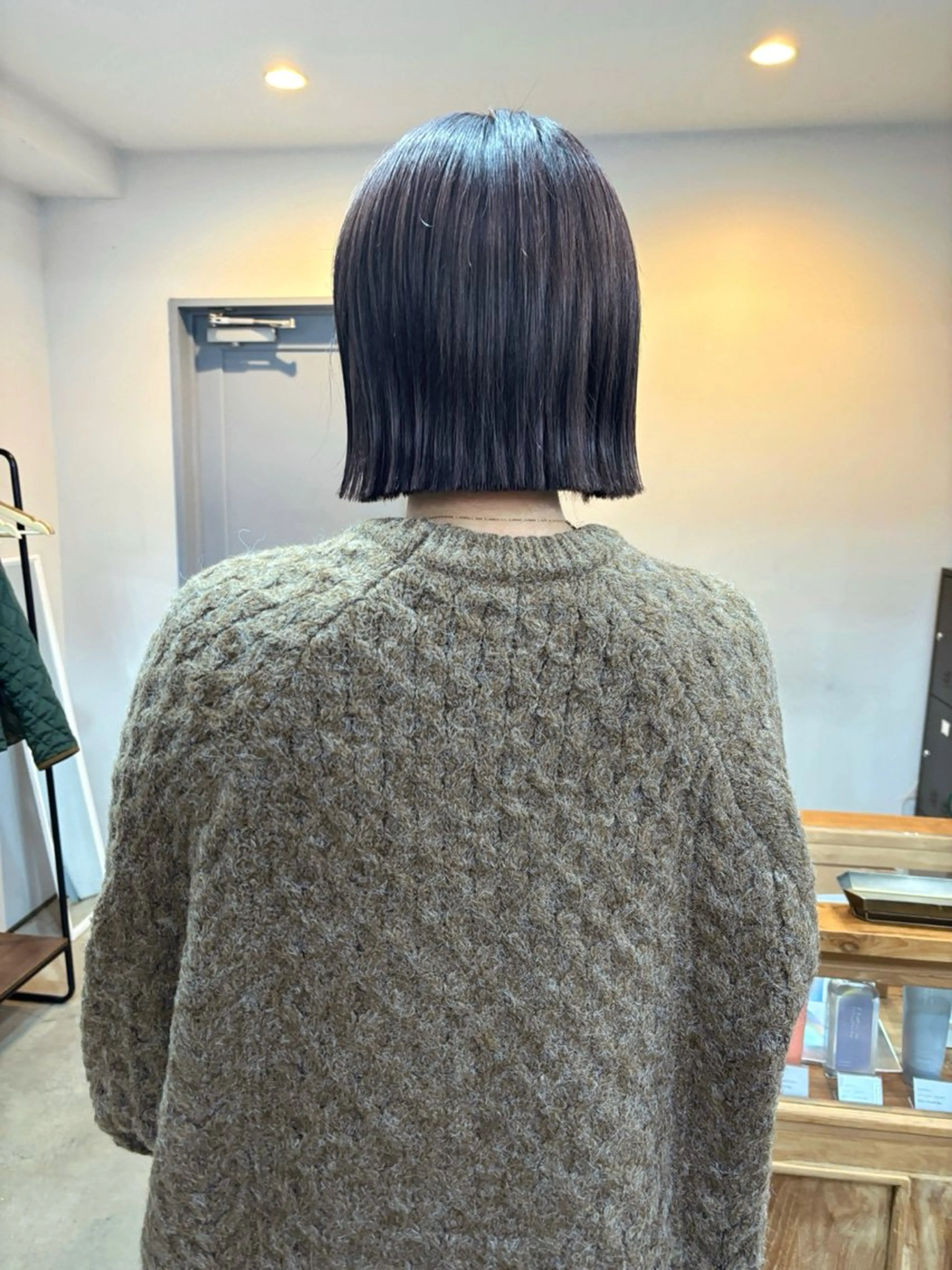ミディアム 切りっぱなしボブ ボブ 蛭町 遥香のヘアスタイル