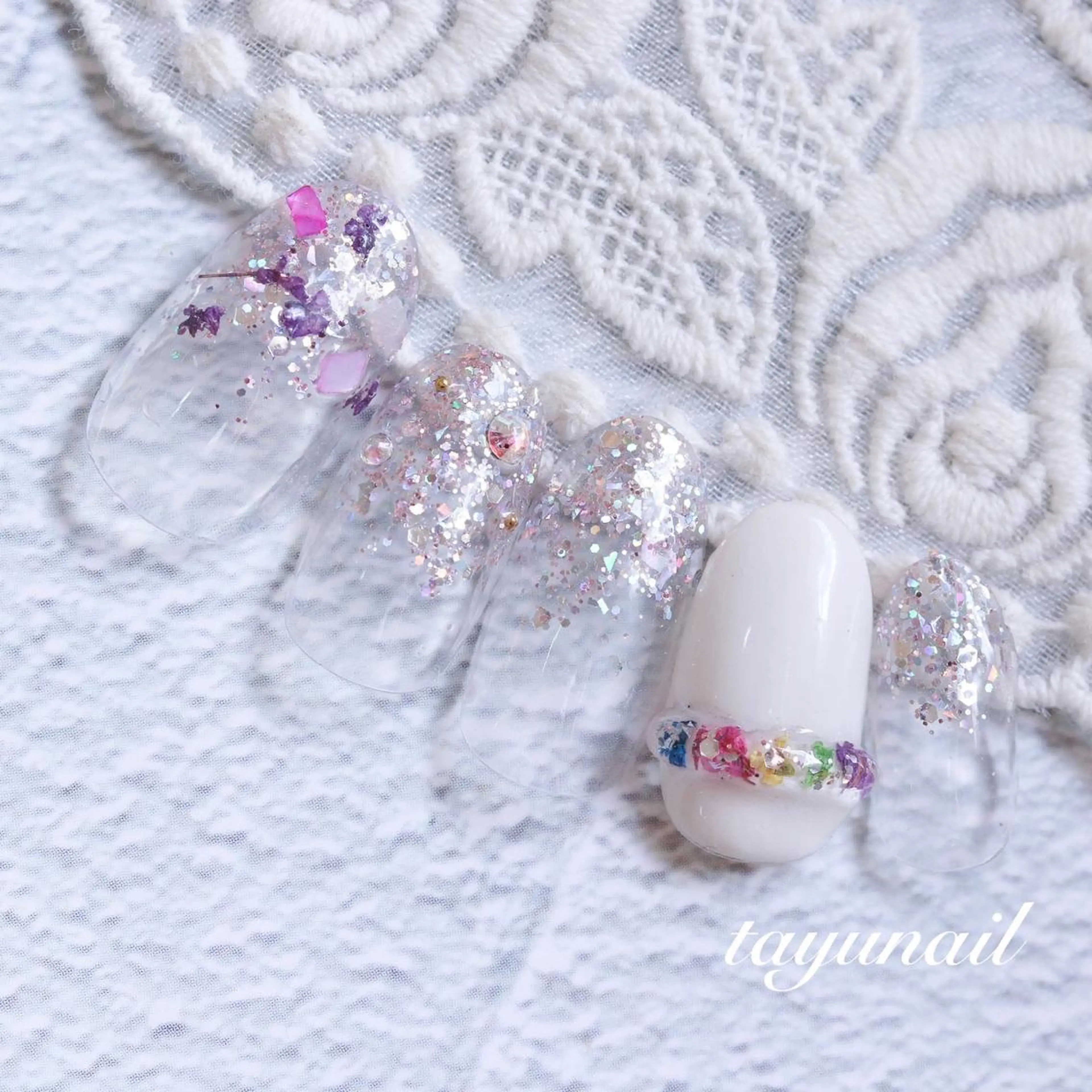 ネイル アートネイル フラワーネイル ジェルネイル ニュアンスネイル ワンカラーネイル ハンドネイル ネイルサロン 【たゆnail】のネイルデザイン