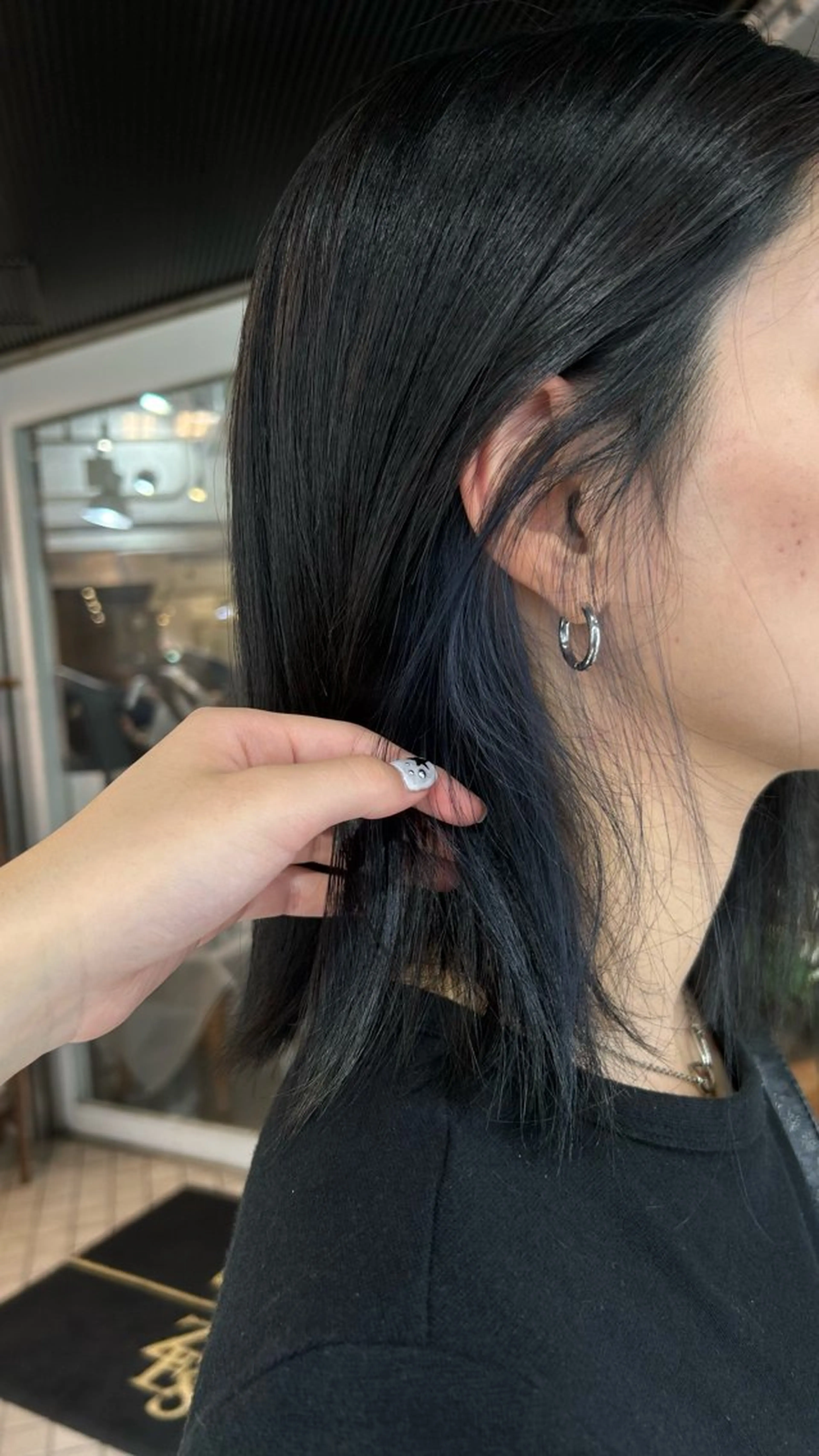 セミロング カラー ブリーチ ケアブリーチ 透明感カラー デザインカラー ダブルカラー ヘアカラー まつげ/ハイトーン AYAKA🌙のヘアスタイル