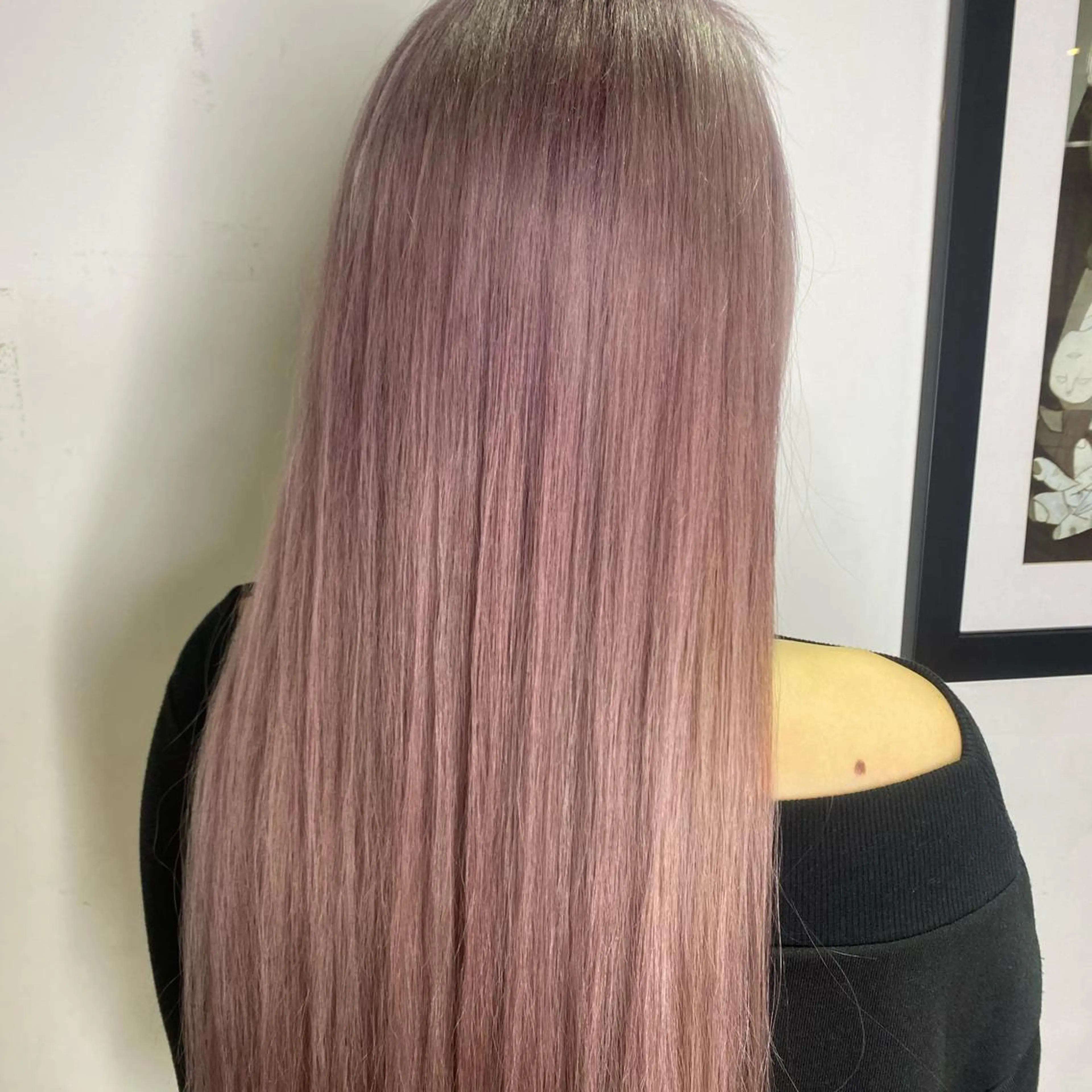 ロング カラー ブリーチ ピンクカラー ヘアカラー トリートメント 💚 nao💚のヘアスタイル