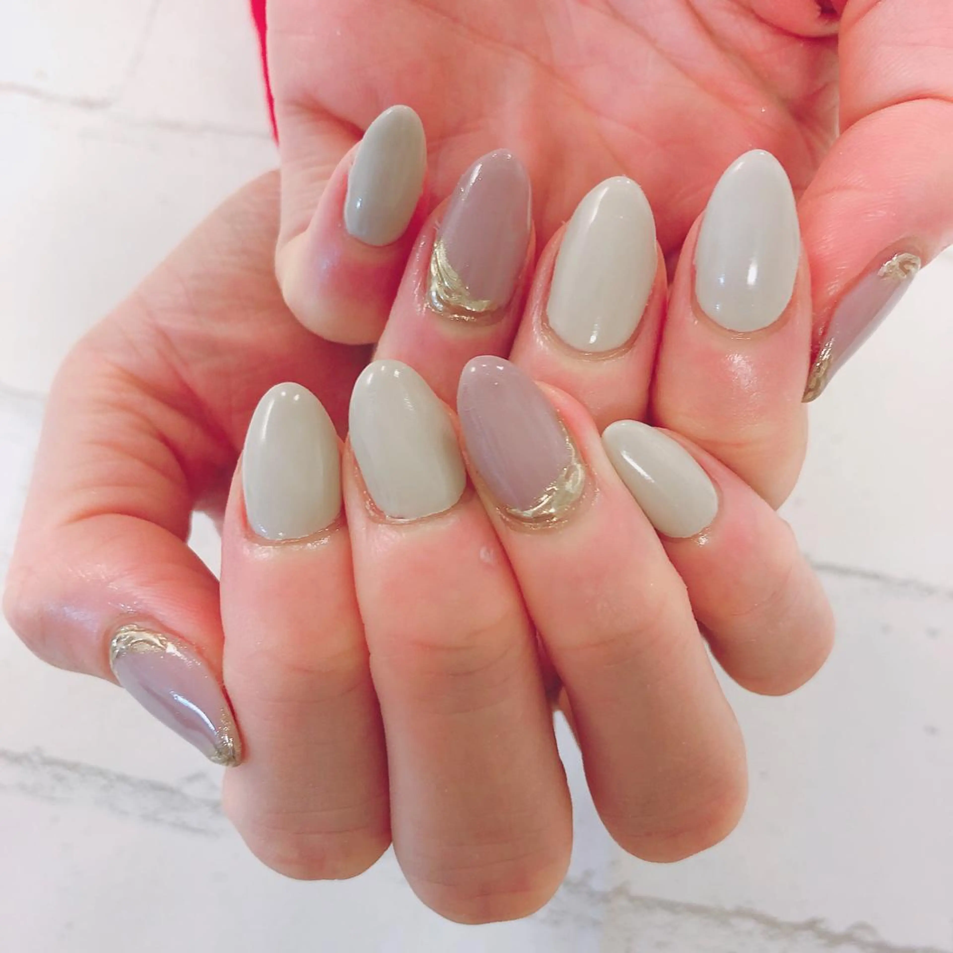 ネイル オフィスネイル パープル ono megumiのネイルデザイン