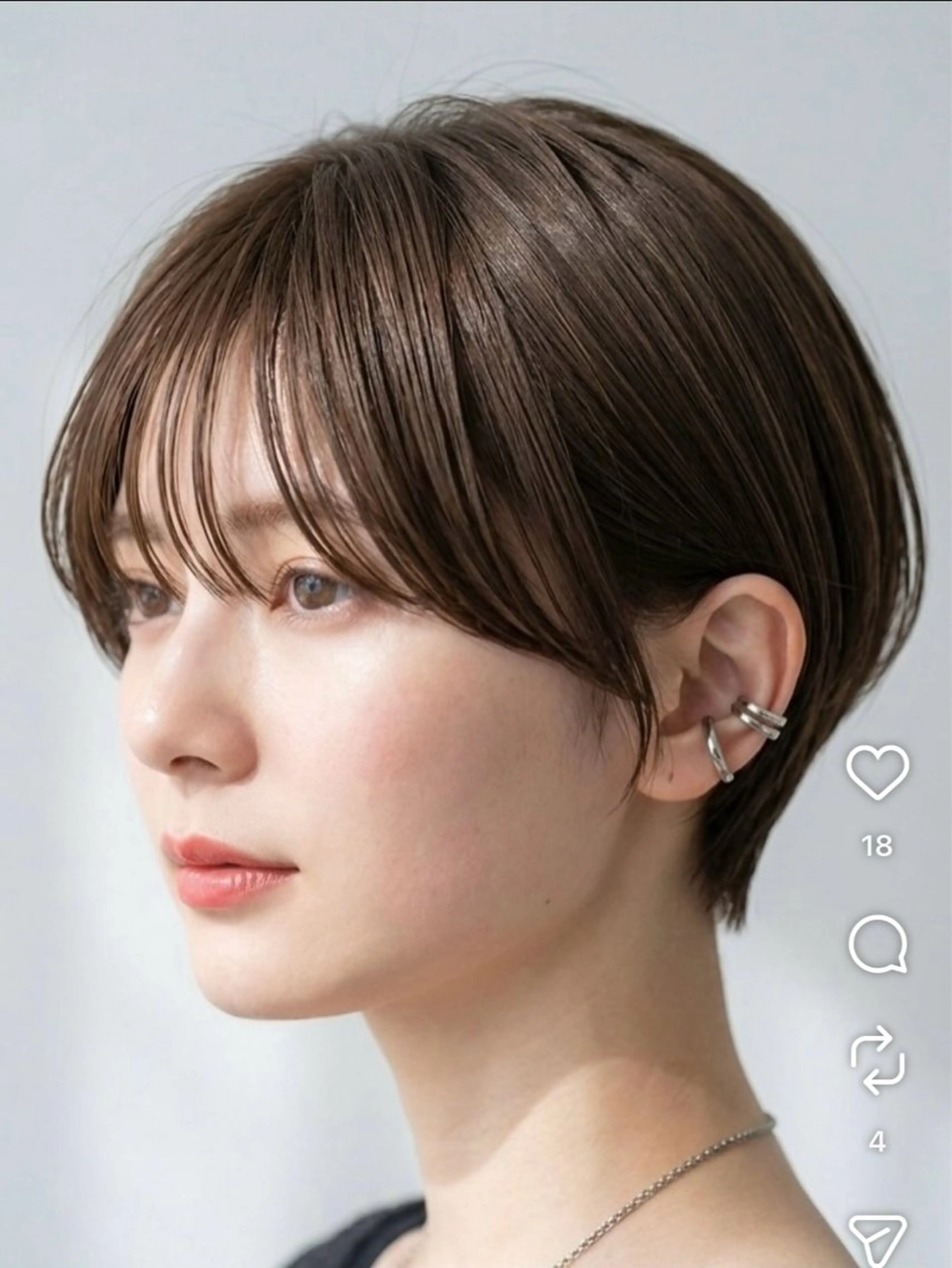 レディースショートカット➕4stepトリートメントサービスの写真