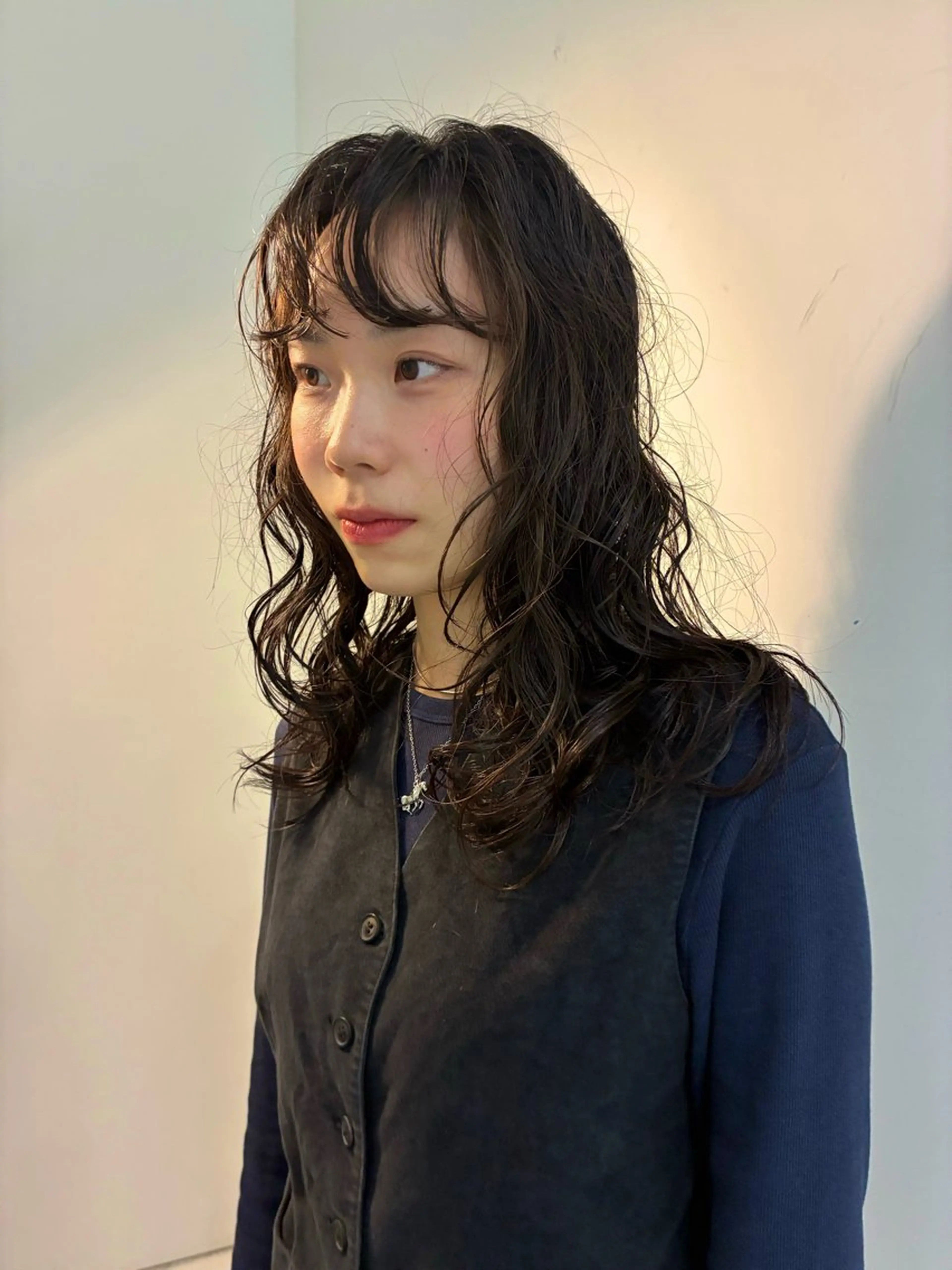 セミロング カット パーマ cono noughtのヘアスタイル