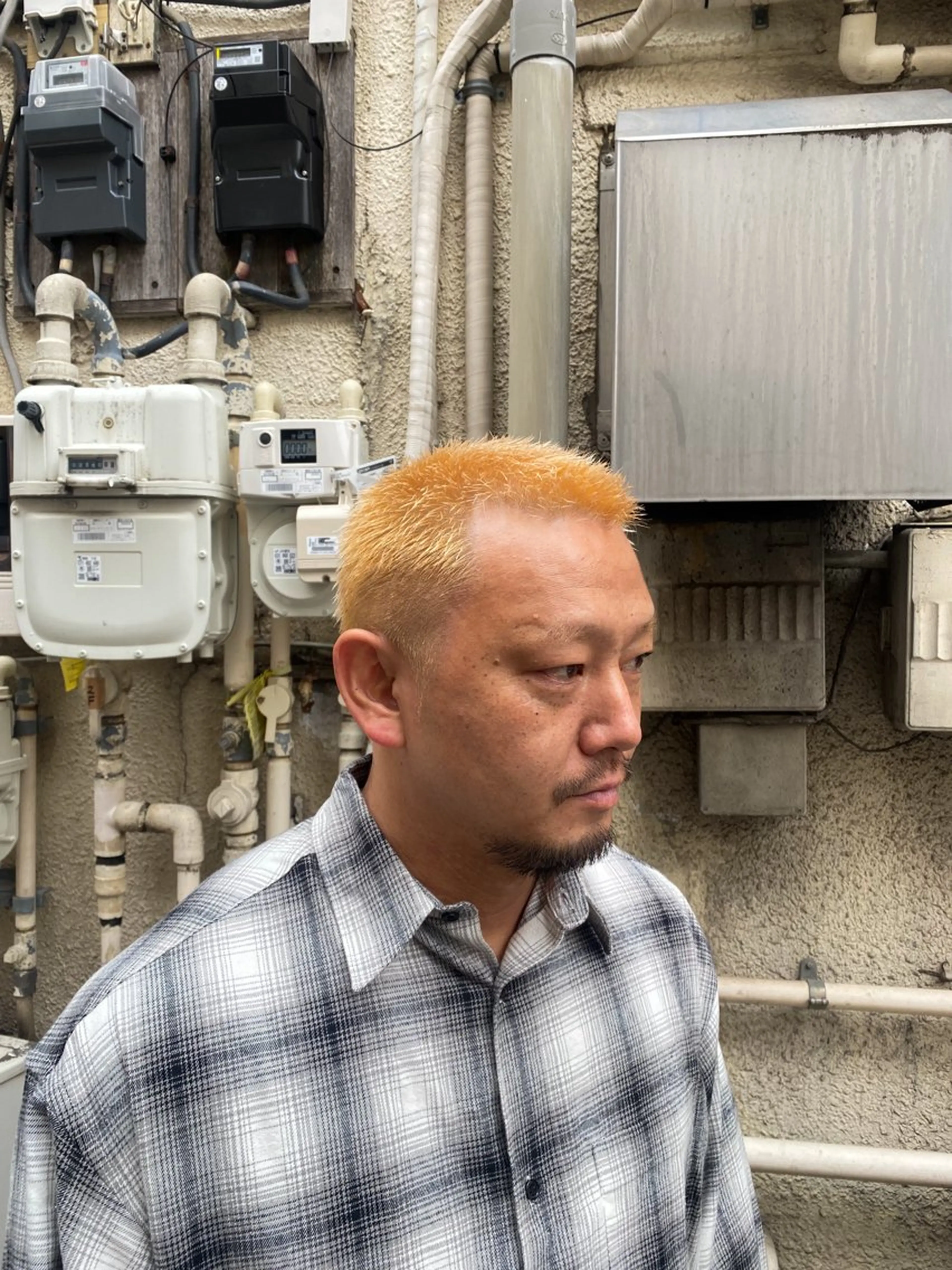 ショート カラー パーマ ヘアアレンジ メンズ フェードモデル限定 🔥高円寺Maiのヘアスタイル