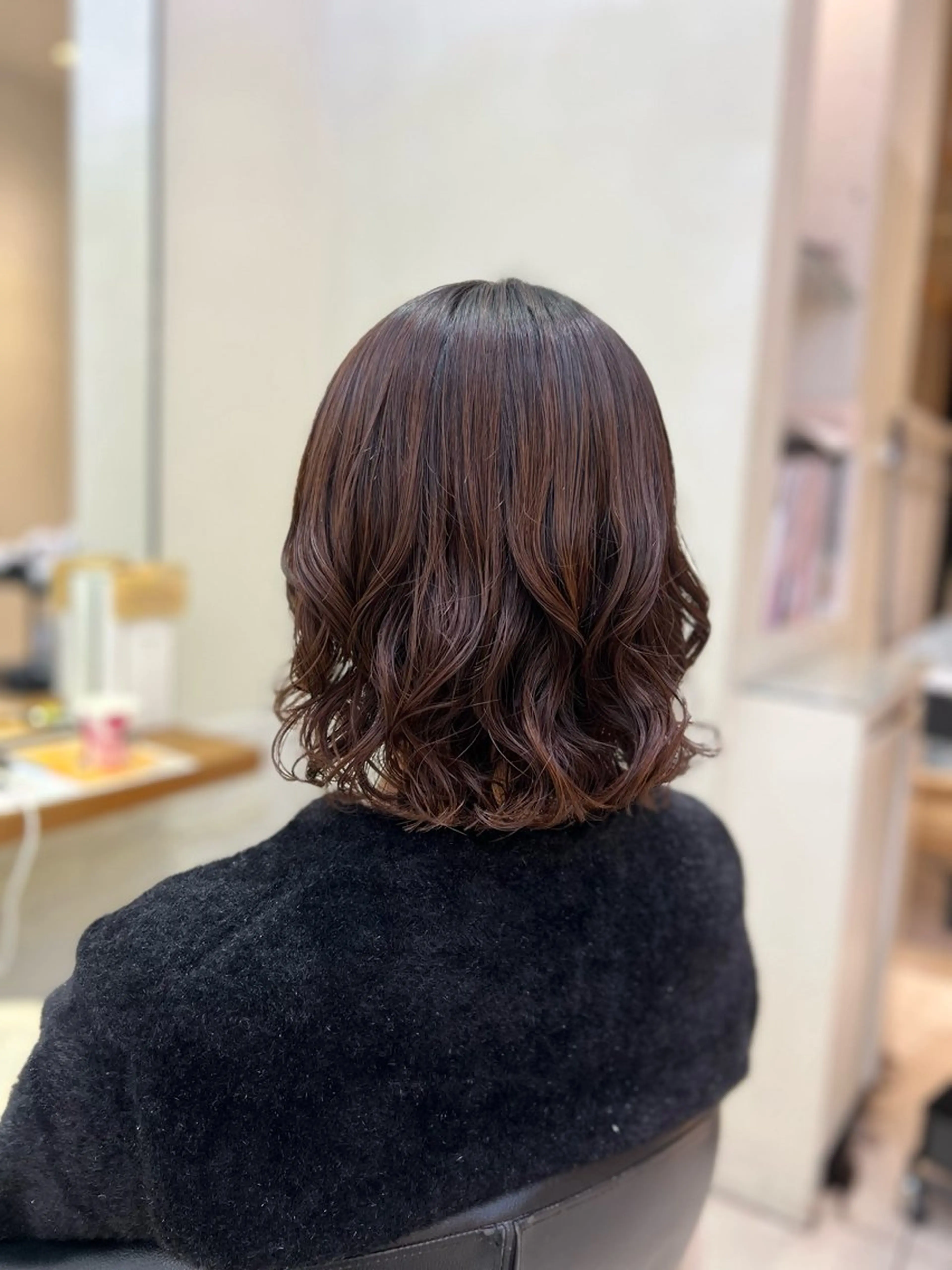 ショート ボブ カット パーマ 🌙コテ巻き風パーマ 🌙菜月のヘアスタイル