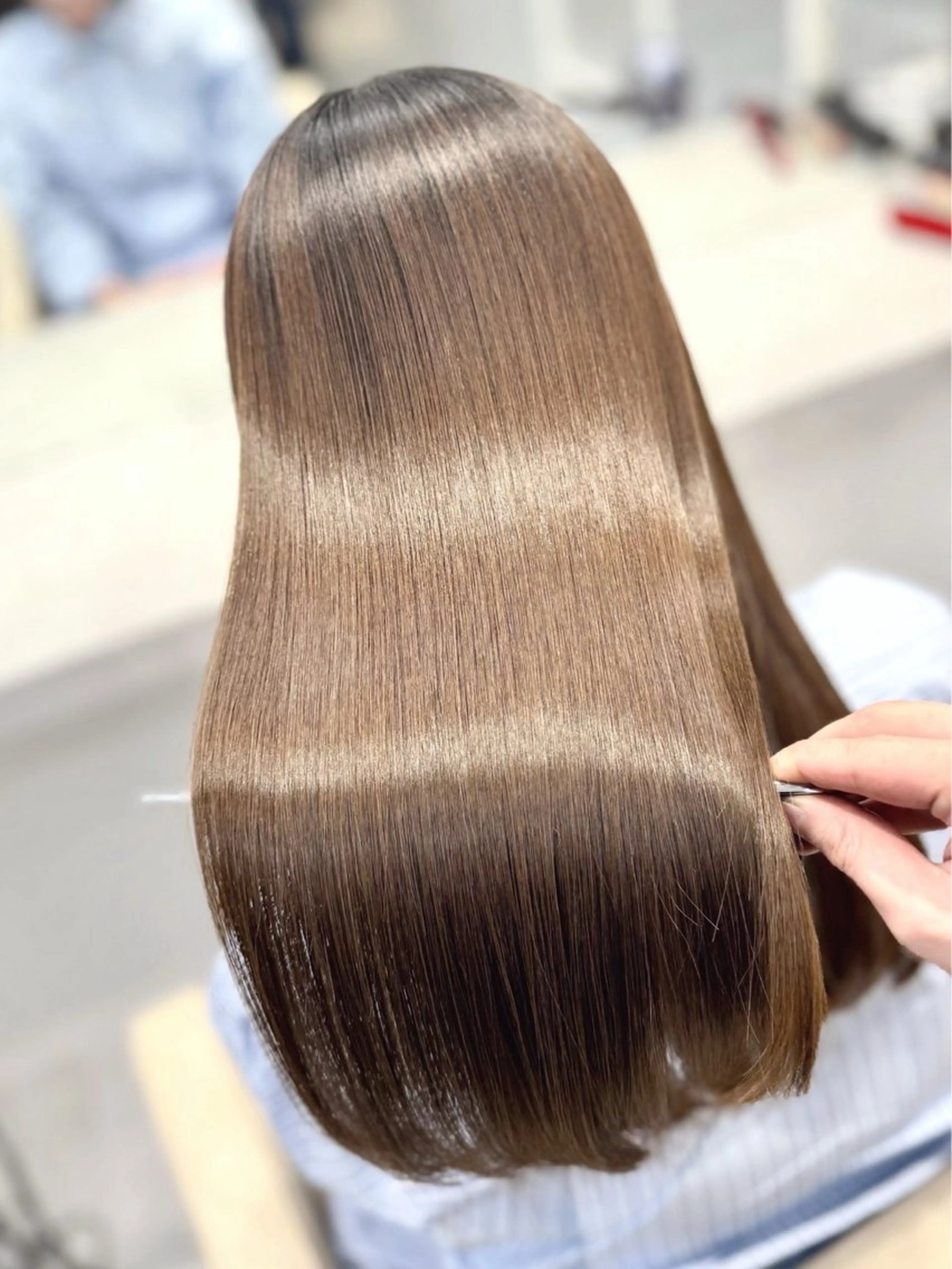 ロング 美髪改善ストレート/ 植村友哉のヘアスタイル