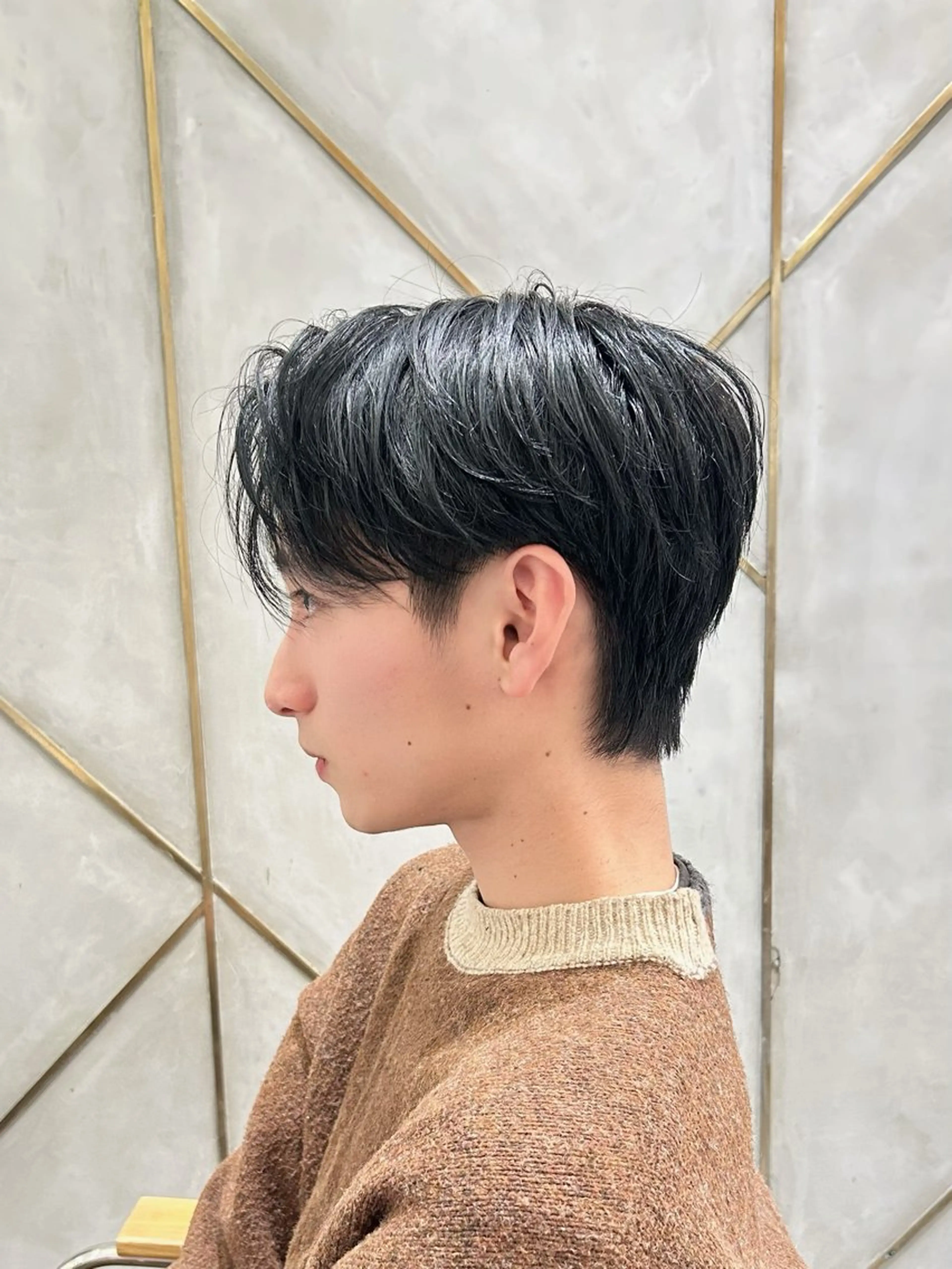 ショート パーマ メンズ calna by ELMO  上ノ井のヘアスタイル