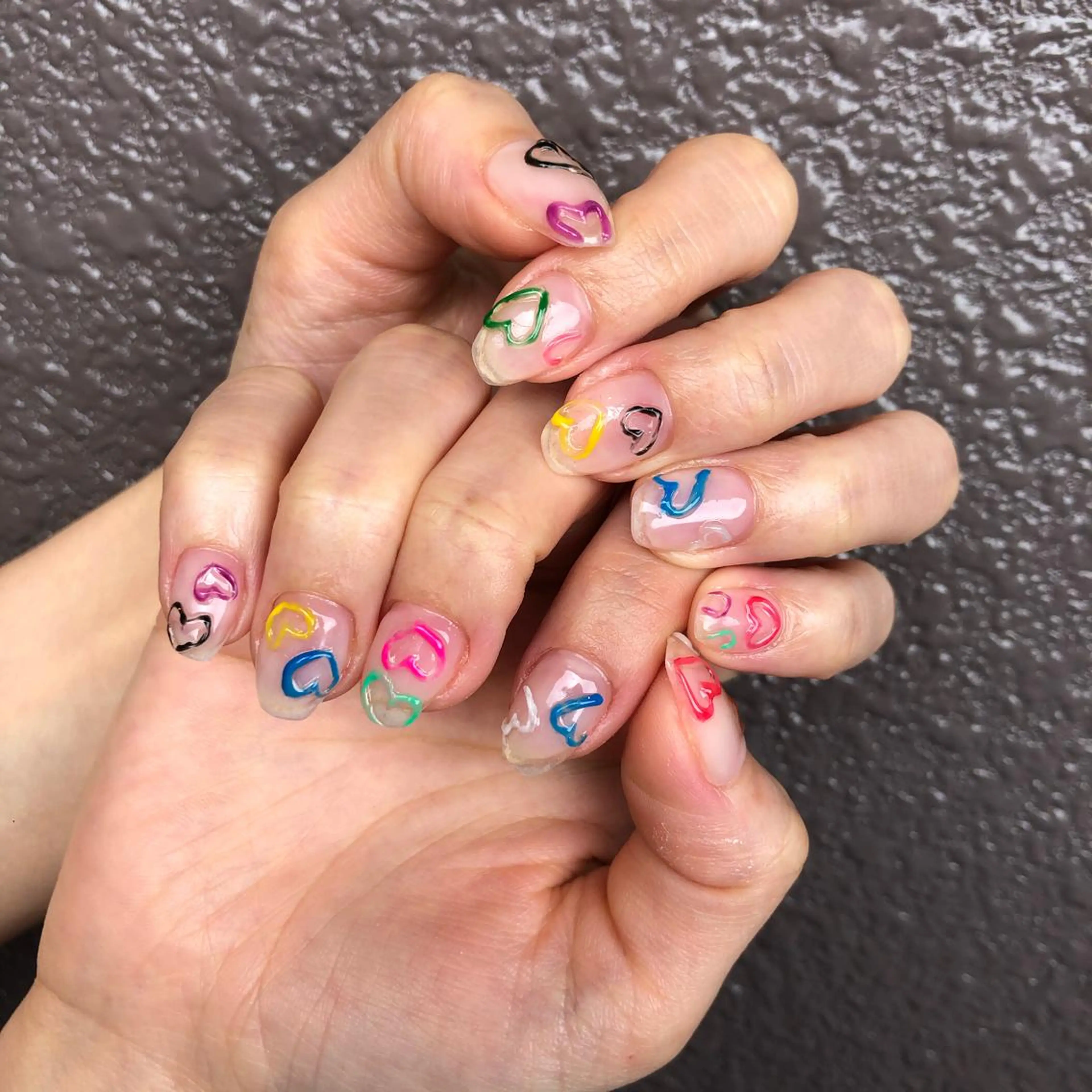 ロング カラー ヘアアレンジ キッズ ネイル マツエク・マツパ 福田 加奈のネイルデザイン