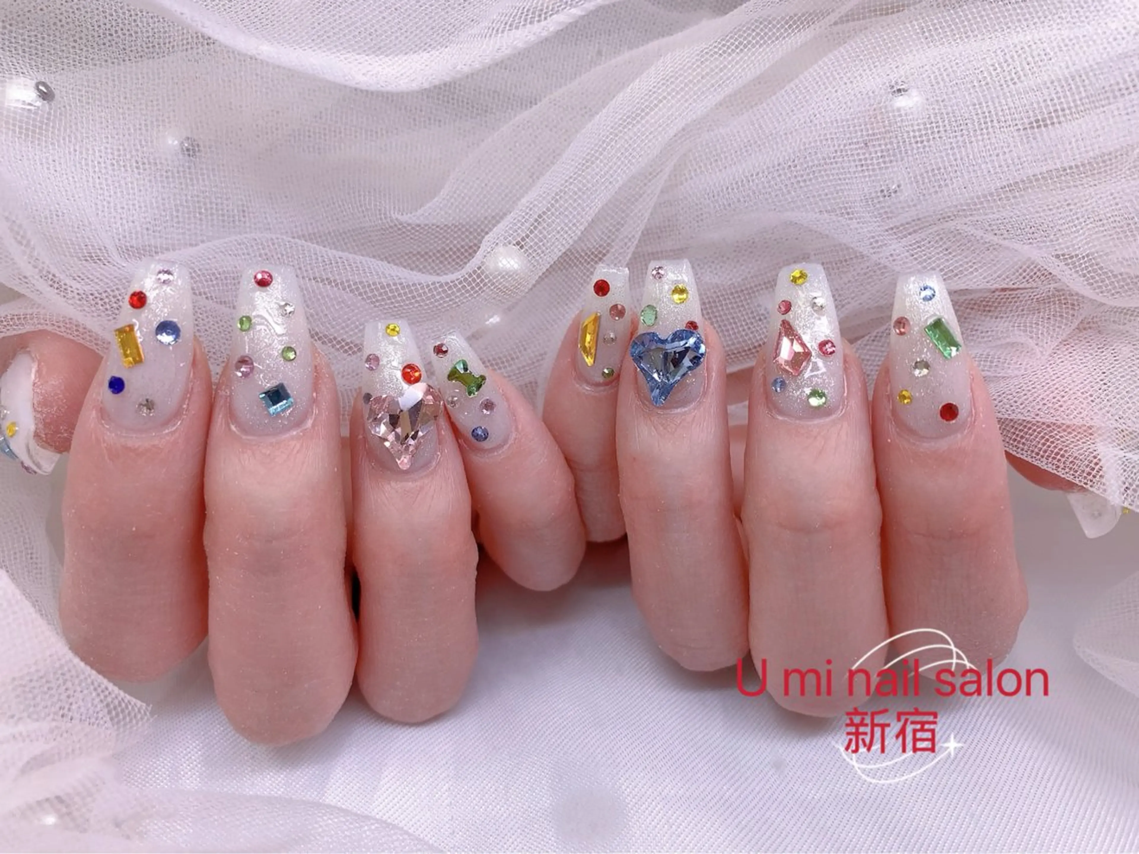 ネイル ボルドー チークネイル 長さ出し フレンチネイル ジェルネイル UMI ネイルサロン新宿🎀のネイルデザイン