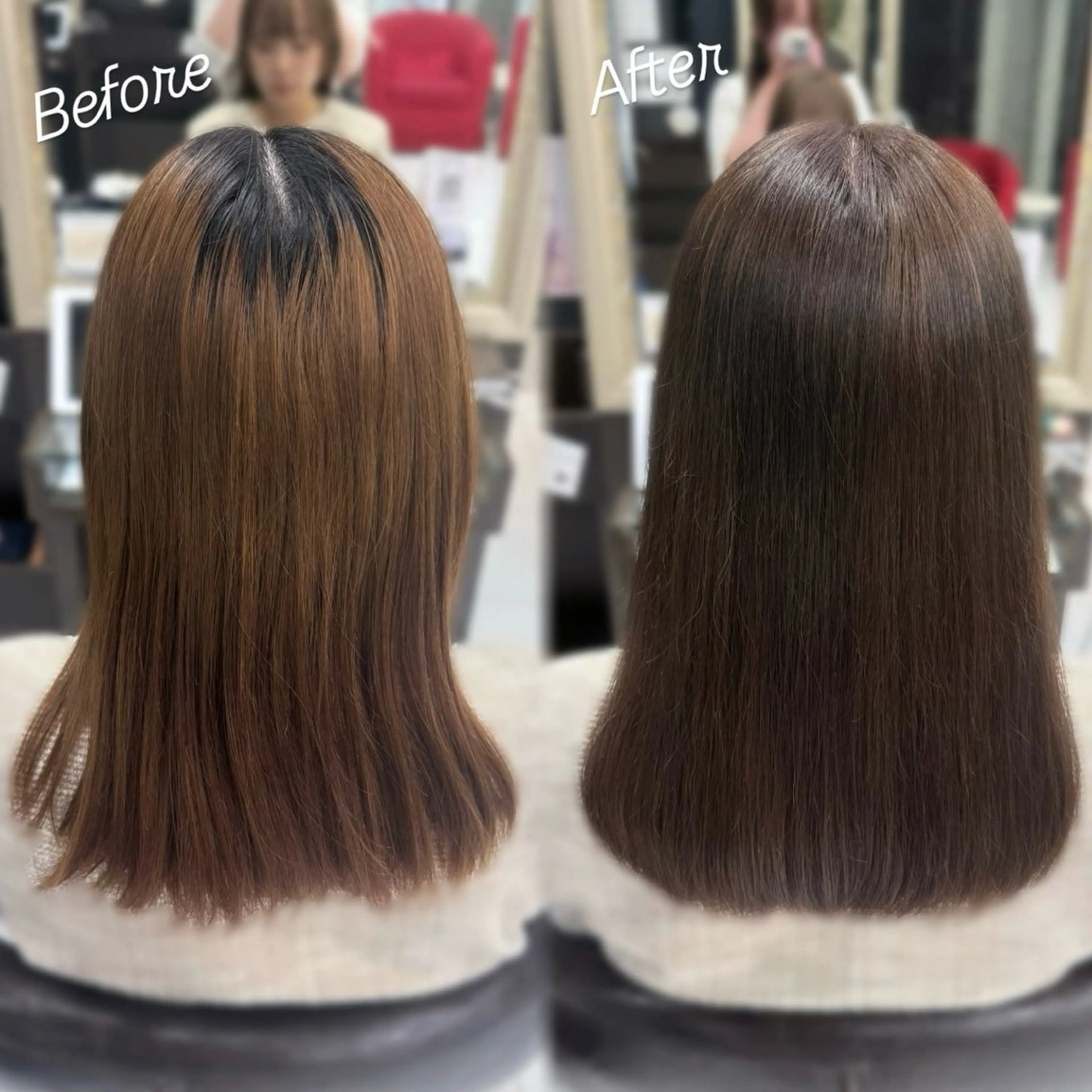 セミロング カラー カットモデル募集中 💜manaka💜のヘアスタイル