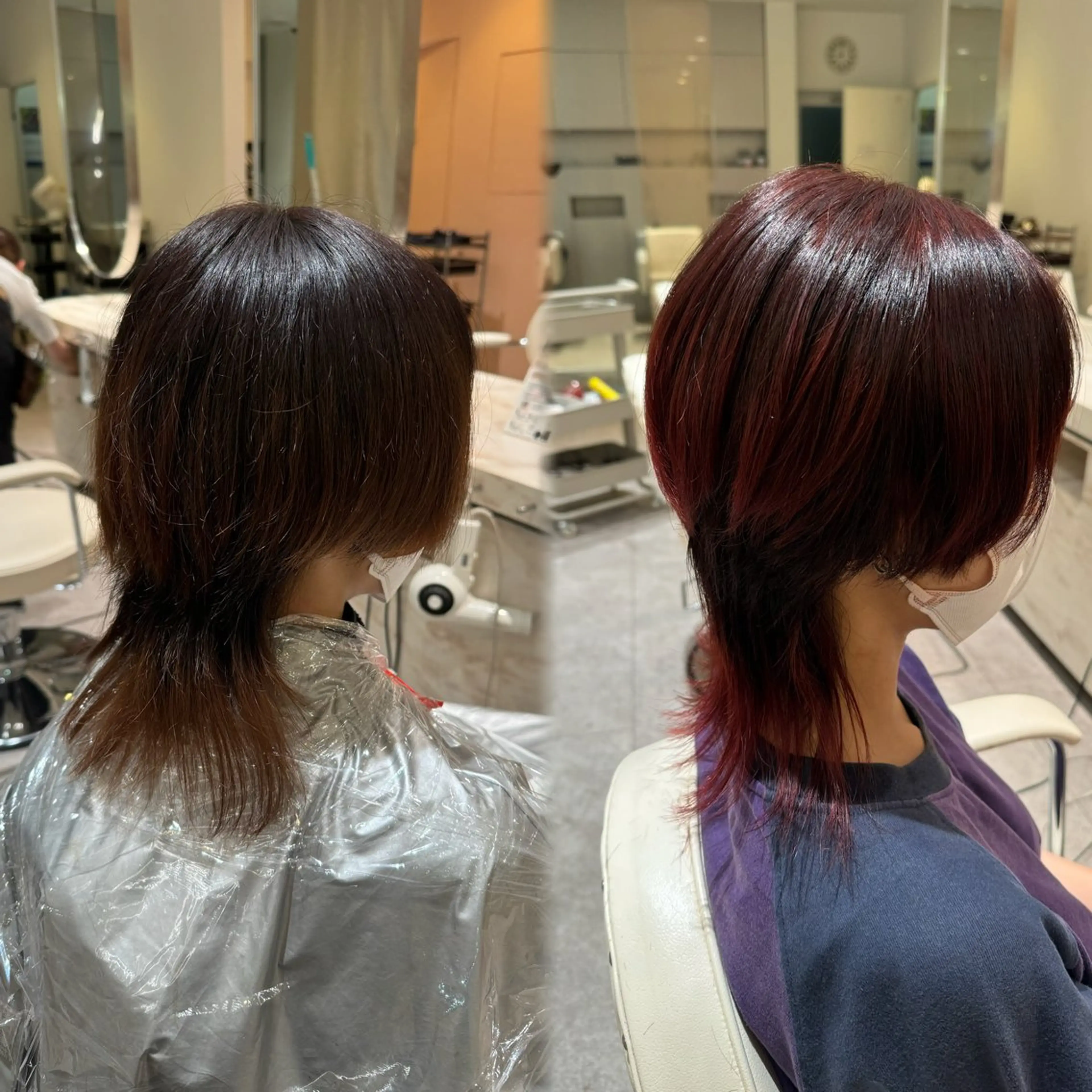 ショート カラー ダブルカラー ウルフカット siu 🐺のヘアスタイル