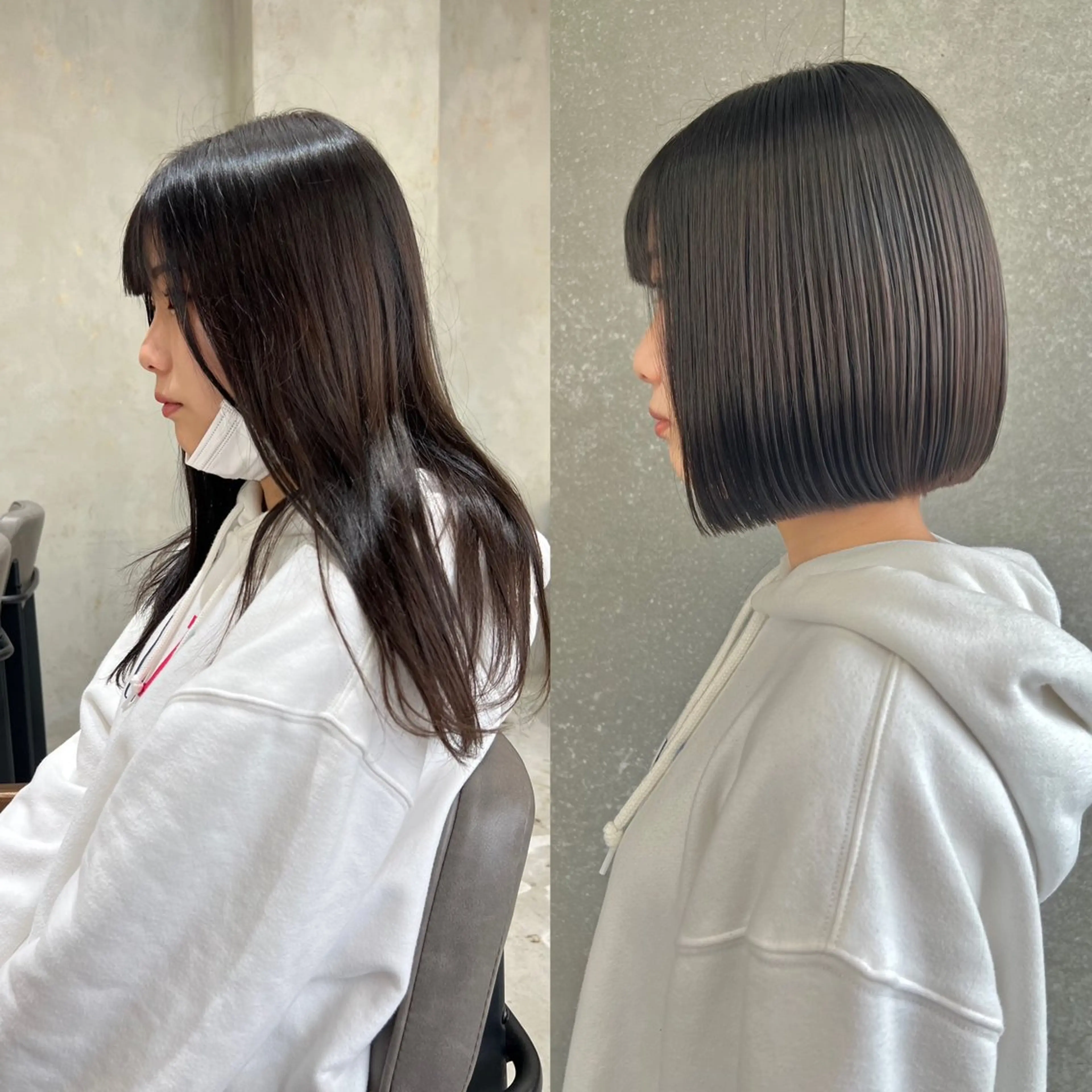 ショート カット 縮毛矯正 トリートメント ヘアセット 艶感カラー/縮毛矯正 髪質改善/三ツ木一生のヘアスタイル
