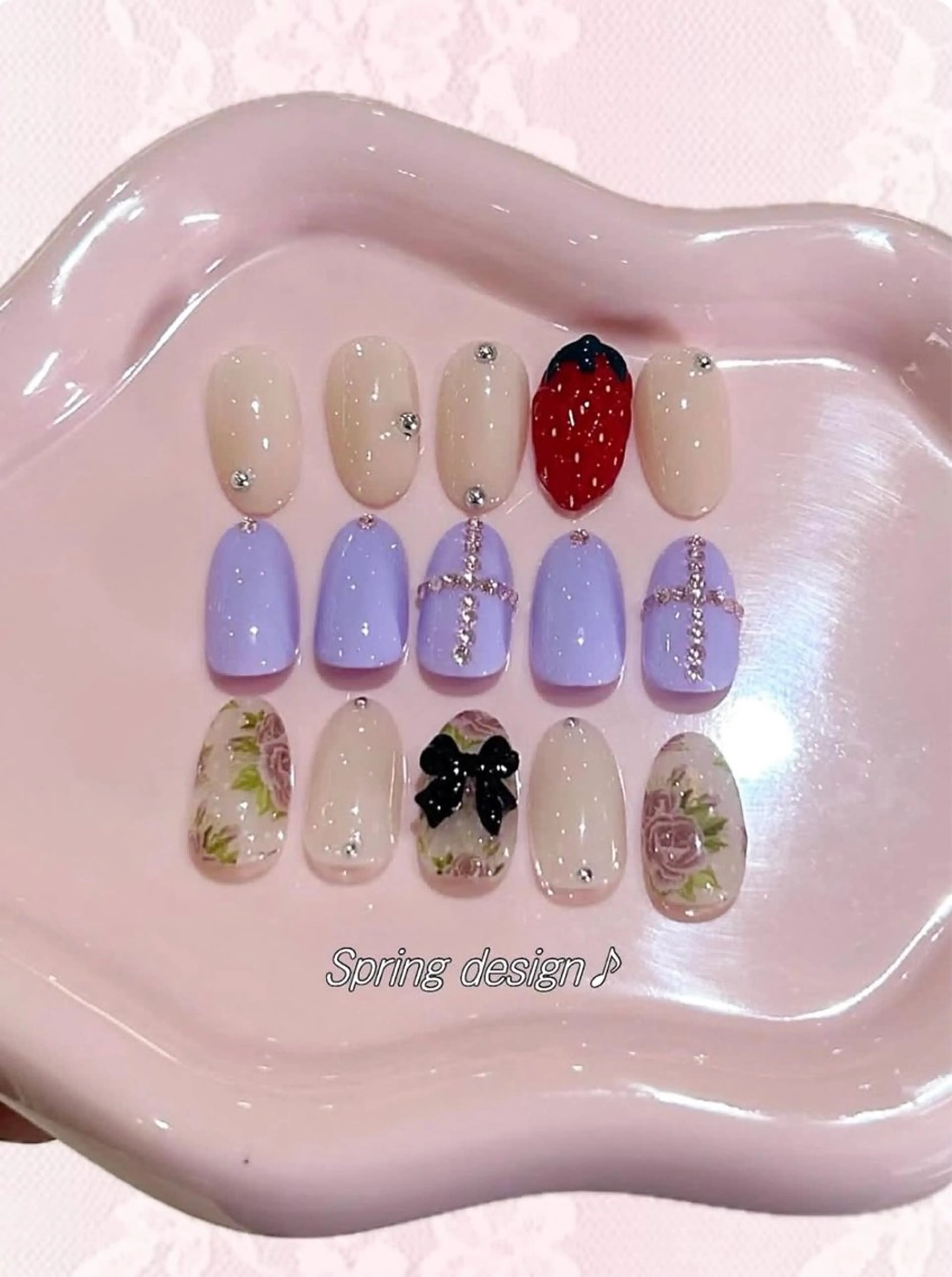 ネイル 春ネイル ハンドネイル koyuki.🍓 博多/ポップネイルのネイルデザイン