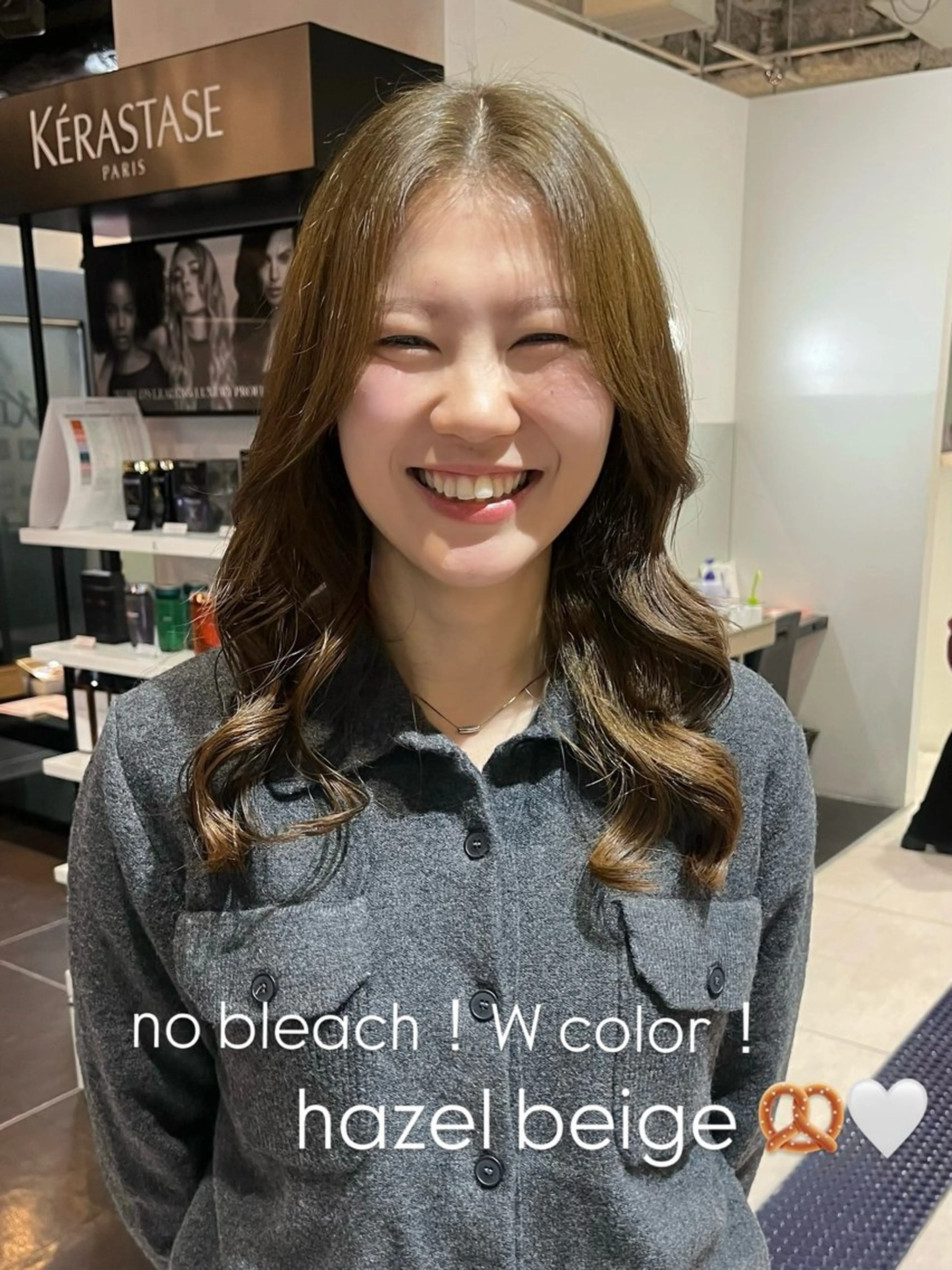 ロング カラー ブリーチ ブリーチなしカラー ヘアカラー trico心斎橋 ナツミのヘアスタイル