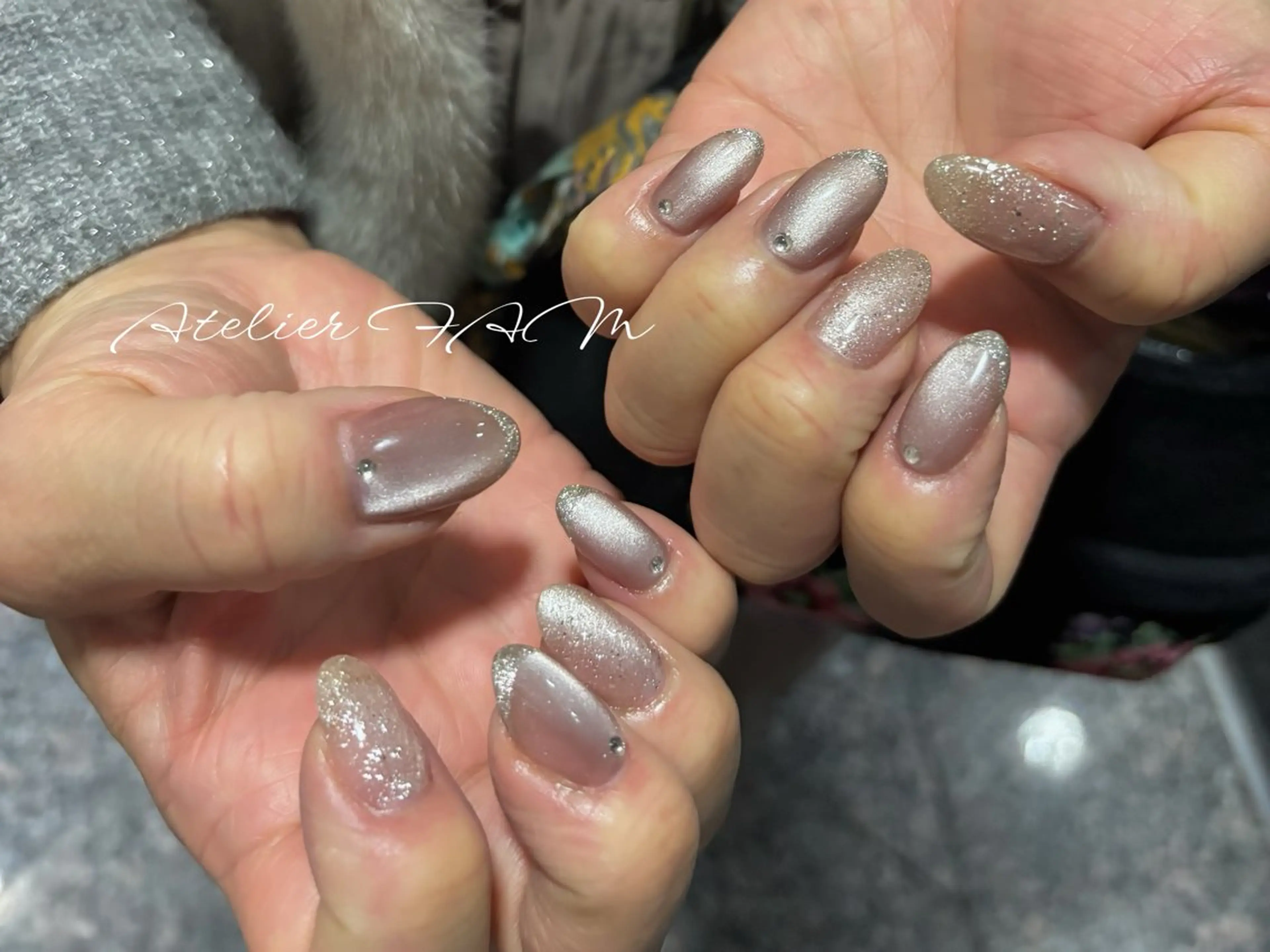 ミディアム ハンドネイル nail&eyelashsalon atelier fam上本町店所属・アトリエ FAMのネイルデザイン