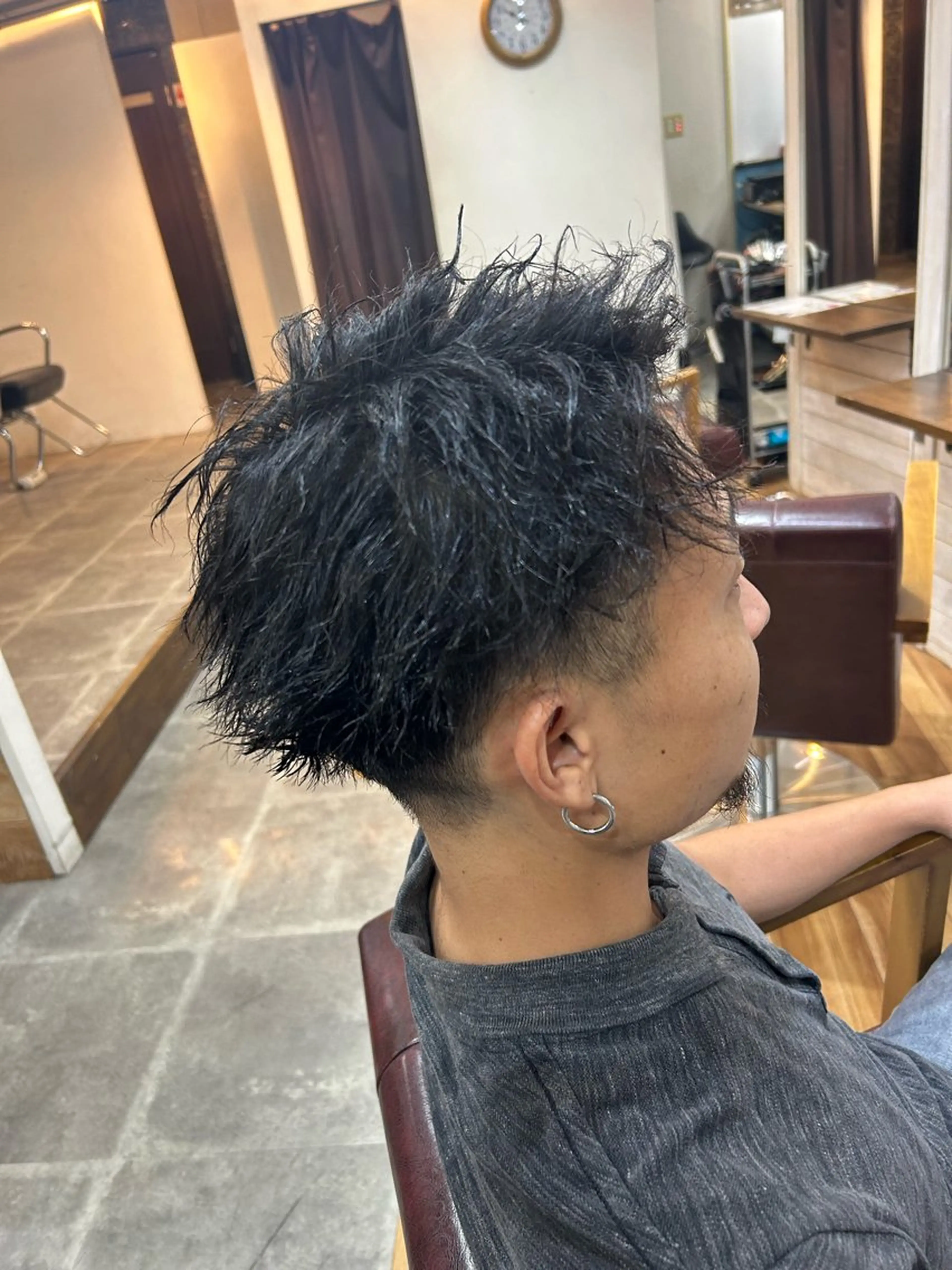 ショート パーマ メンズ メンズパーマ メンズツイストパーマ ツイストパーマ カット パーマ メンズパーマ 艶髪☆店長☆有馬のヘアスタイル