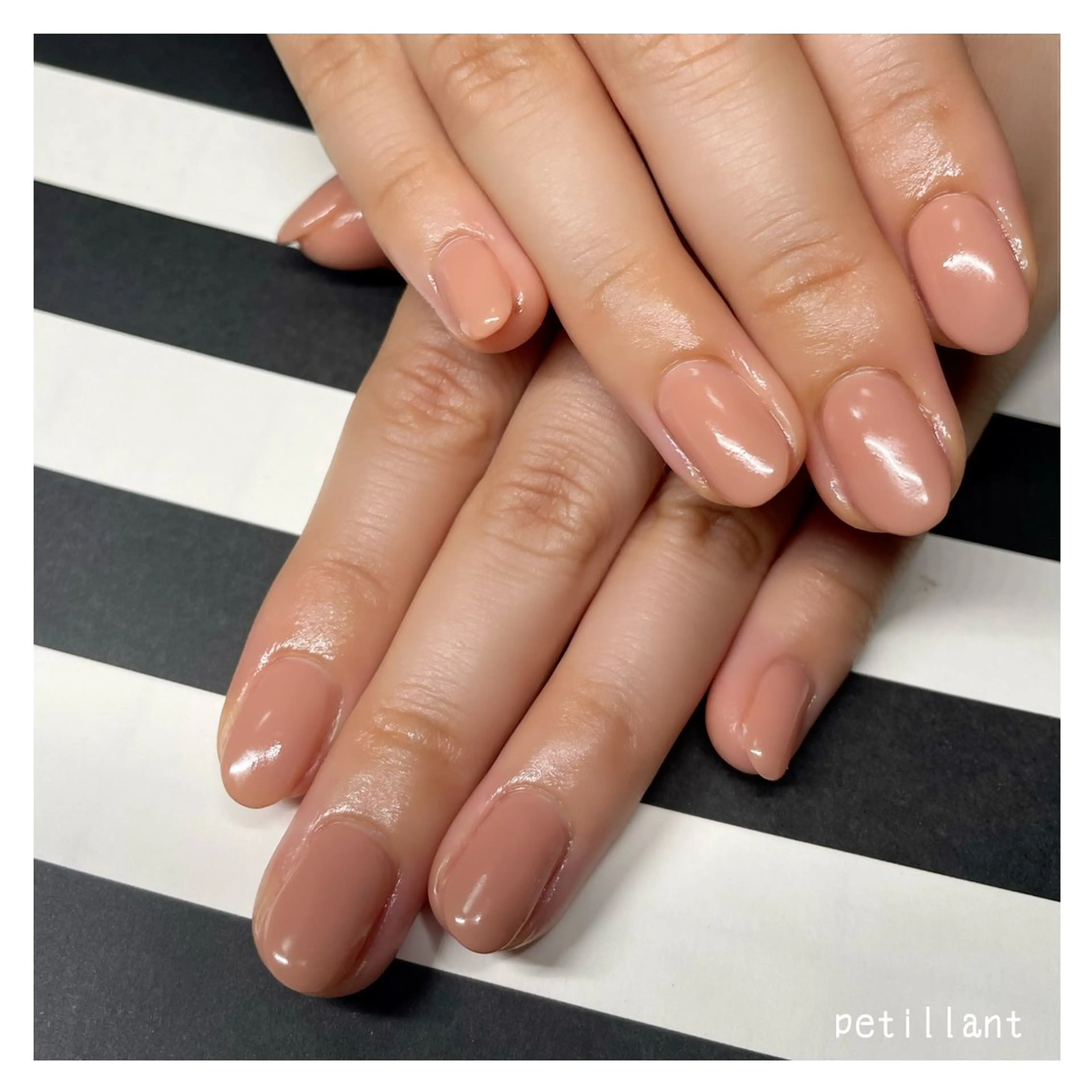 ネイル ワンカラーネイル ピンク nail salon petillantのネイルデザイン